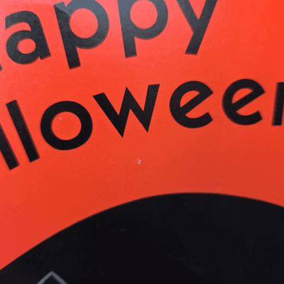 Vintage Halloween Black Cat Pumpkin Sign American Greetings 13x11 Inch Decor - Thumbnail 2