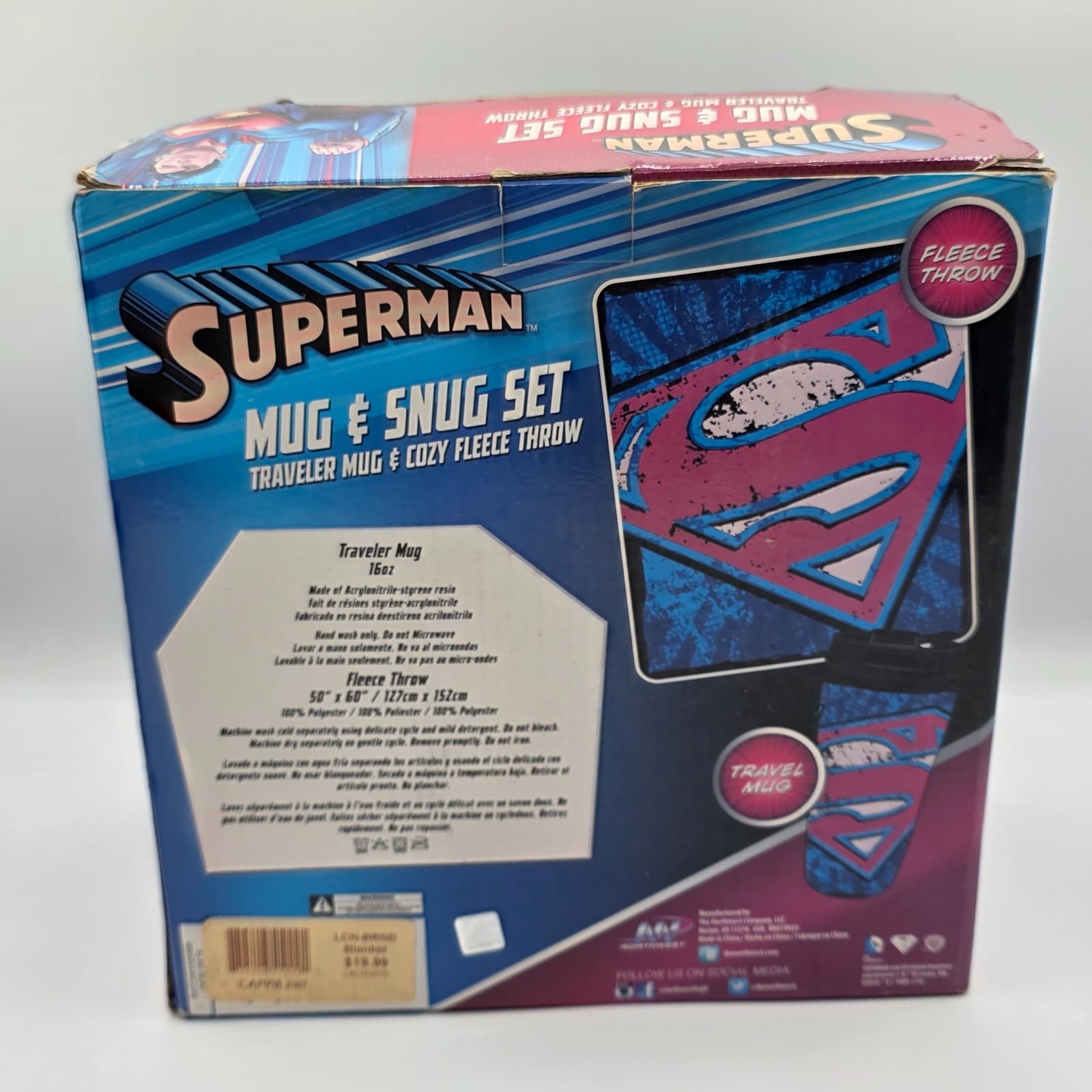SUPERMAN GIFT SET Mug & Snug Fleece Throw Set - Thumbnail 7