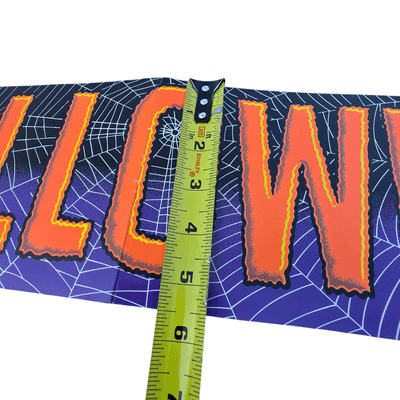 Vintage 1992 Beistle Happy Halloween Sign Black Cat Spider Made In USA Decor Art - Thumbnail 9