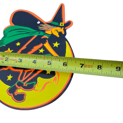 Vintage Beistle Halloween Die Cut Black Cat Witch Moon Wall Decor USA Lot of 4 - Thumbnail 9