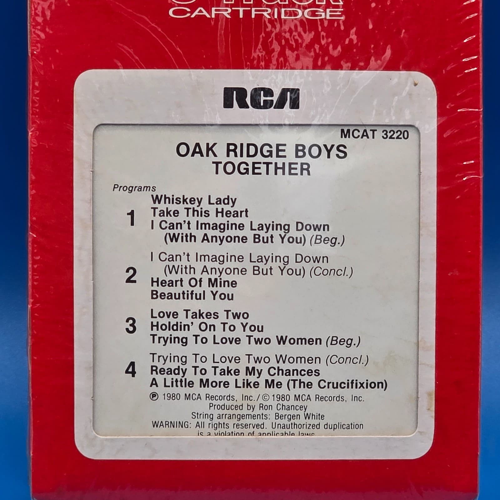 New The Oak Ridge Boys Together 8-Track Cartridge Tape White NIP - Thumbnail 6