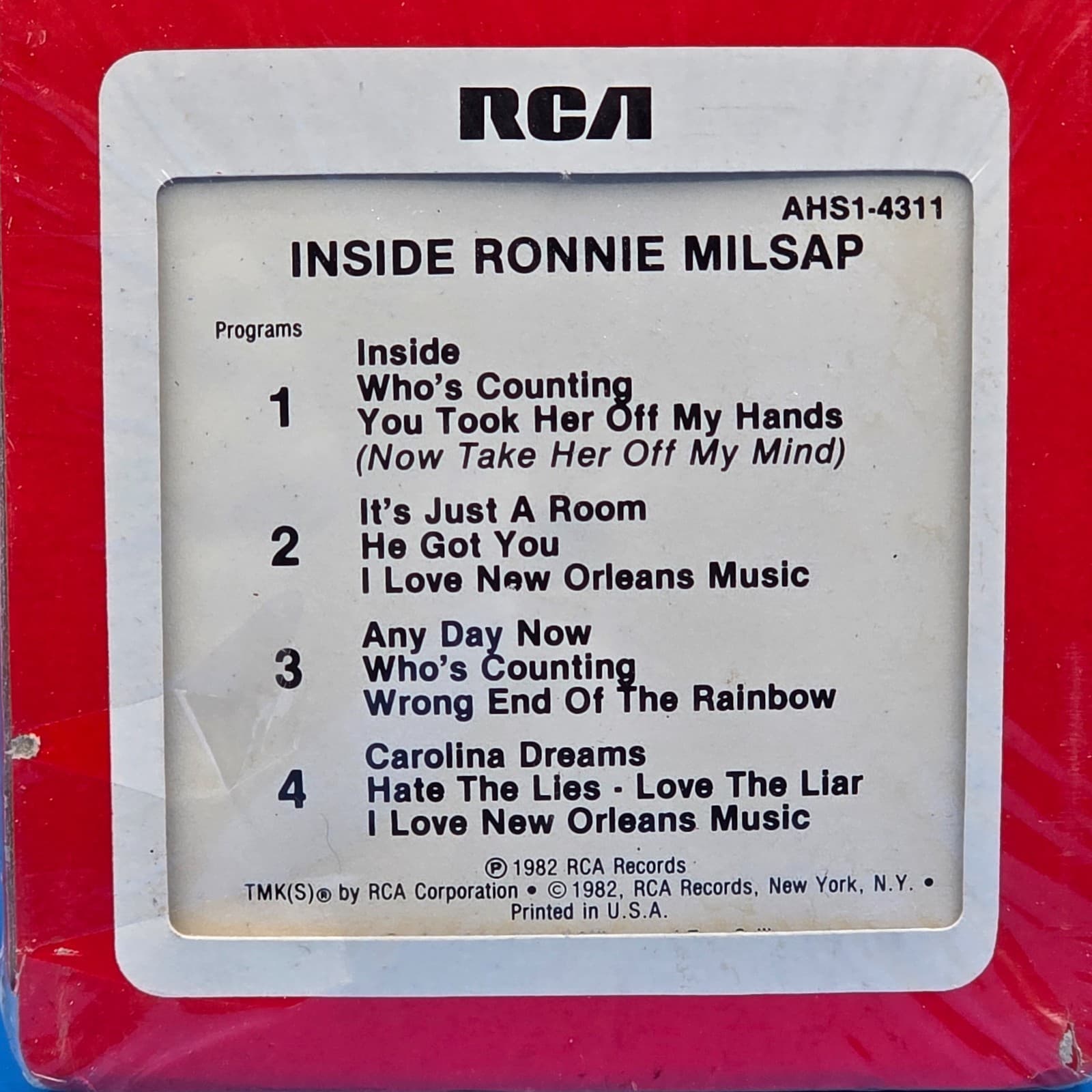 RONNIE MILSAP - "Inside Ronnie Milsap" - Vintage Collectible 8-Track Tape - Thumbnail 4