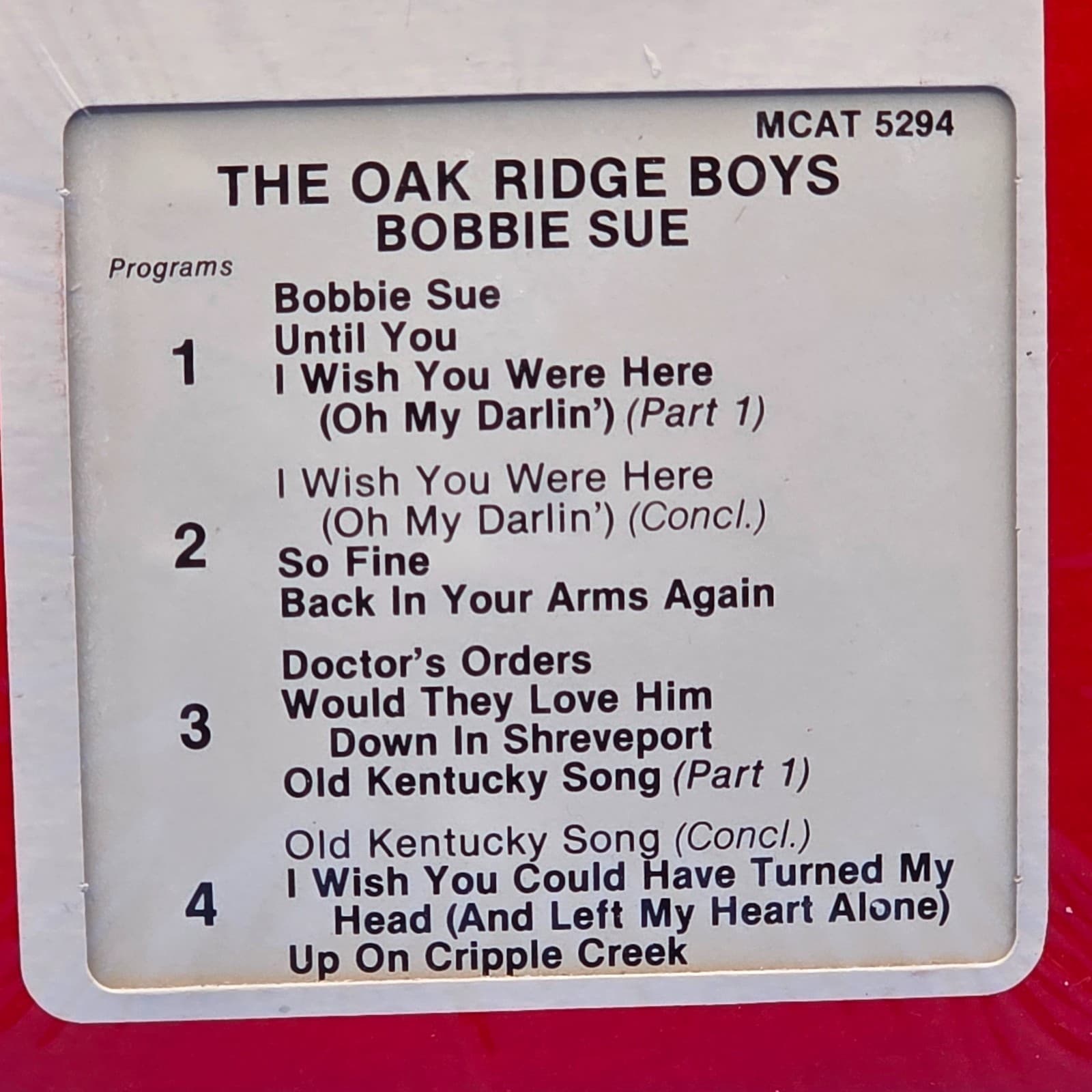 THE OAKRIDGE BOYS - "Bobbie Sue" - Vintage Collectible 8-Track Tape - Thumbnail 5