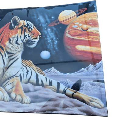 Vintage 1989 Scott Wilson Tiger Space Art Print 16x20 Poster World Pictures USA - Thumbnail 5