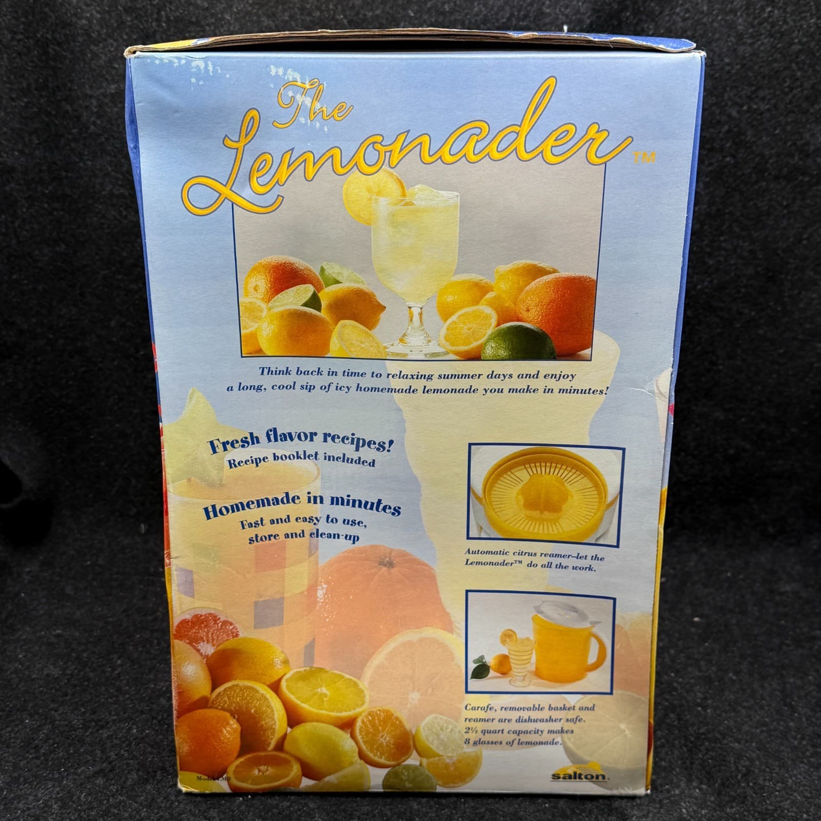 2001 Salton LM8 The Lemonader! Lemonade Maker 2.5 Quart OPEN BOX - Thumbnail 7