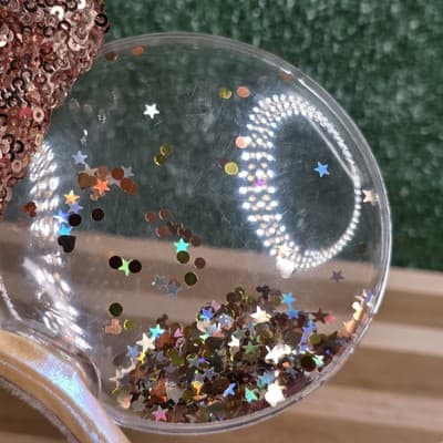New Disney Parks D23 Expo 2022 Rose Gold Glitter Minnie Ears Headband - Thumbnail 5
