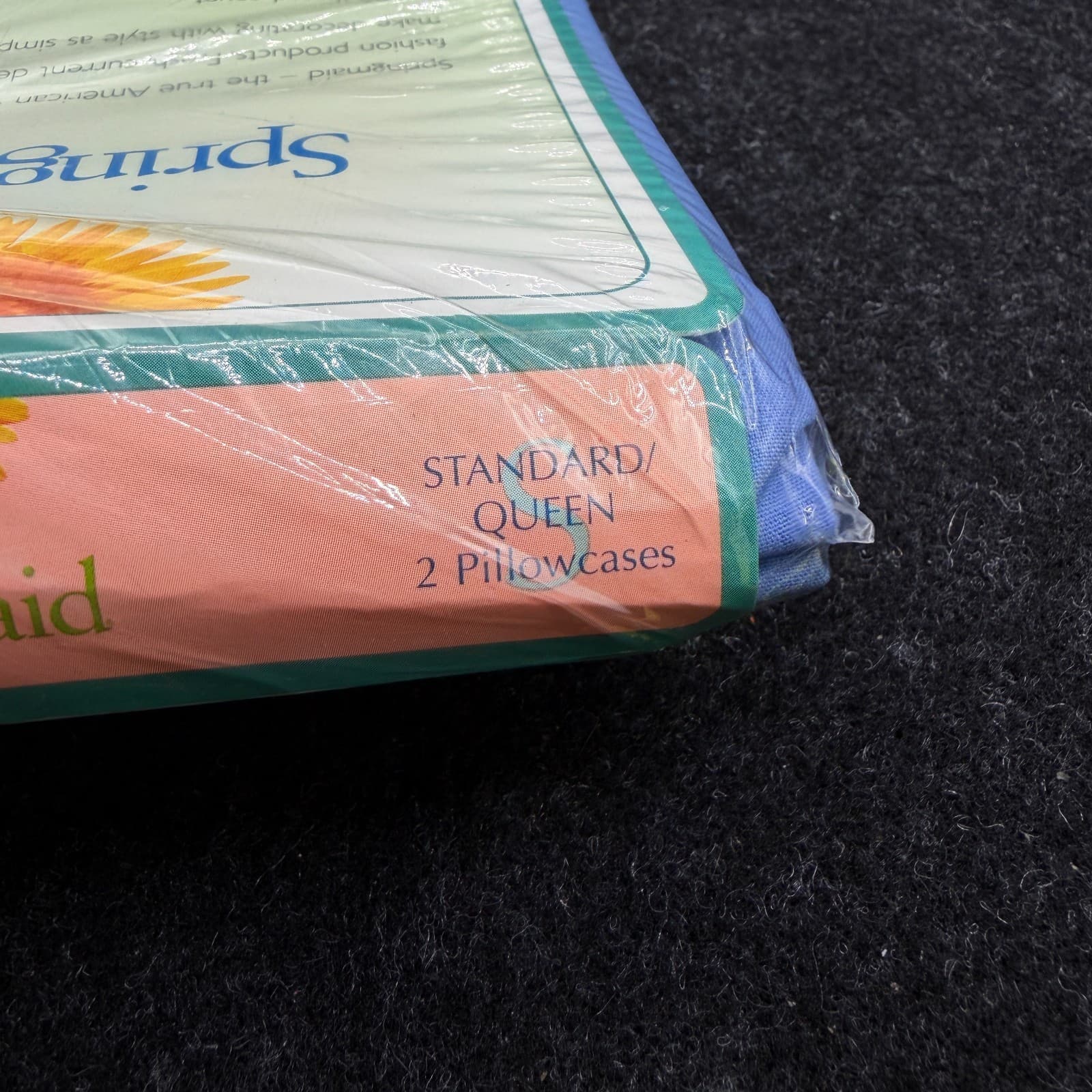 VINTAGE SET OF 2 SPRINGMAID COTTON RICH STANDARD / QUEEN BLUE PILLOWCASES - Thumbnail 7