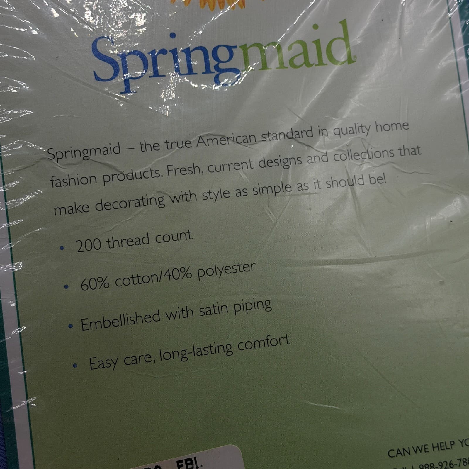 VINTAGE SET OF 2 SPRINGMAID COTTON RICH STANDARD / QUEEN BLUE PILLOWCASES - Thumbnail 6
