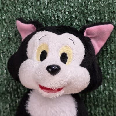 Disney Pinocchio Figaro Cat Plush Stuffed Animal 7" Black & White - Thumbnail 2