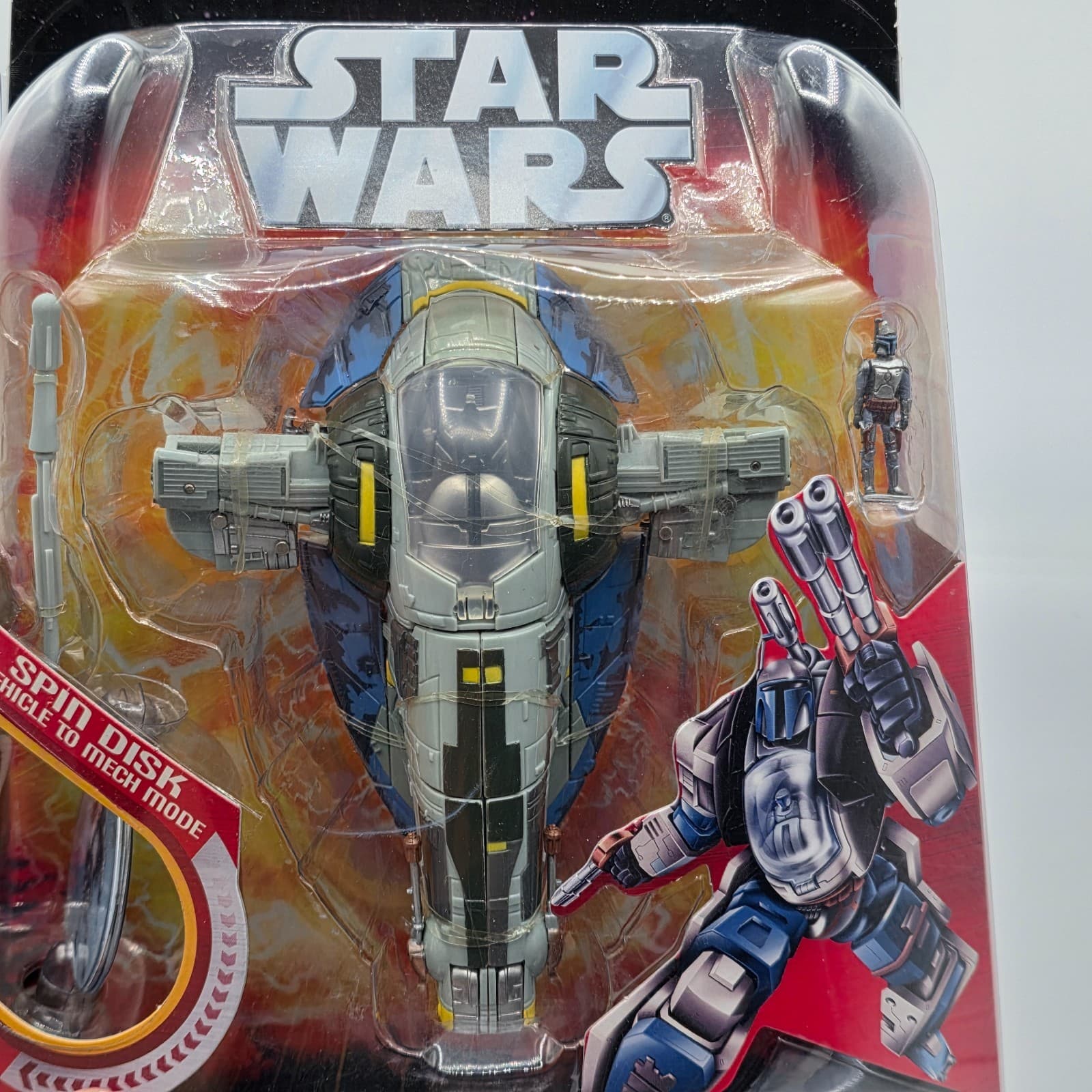 2006 Star Wars Transformers JANGO FETT / SLAVE I Action Figure New in Box - Thumbnail 4