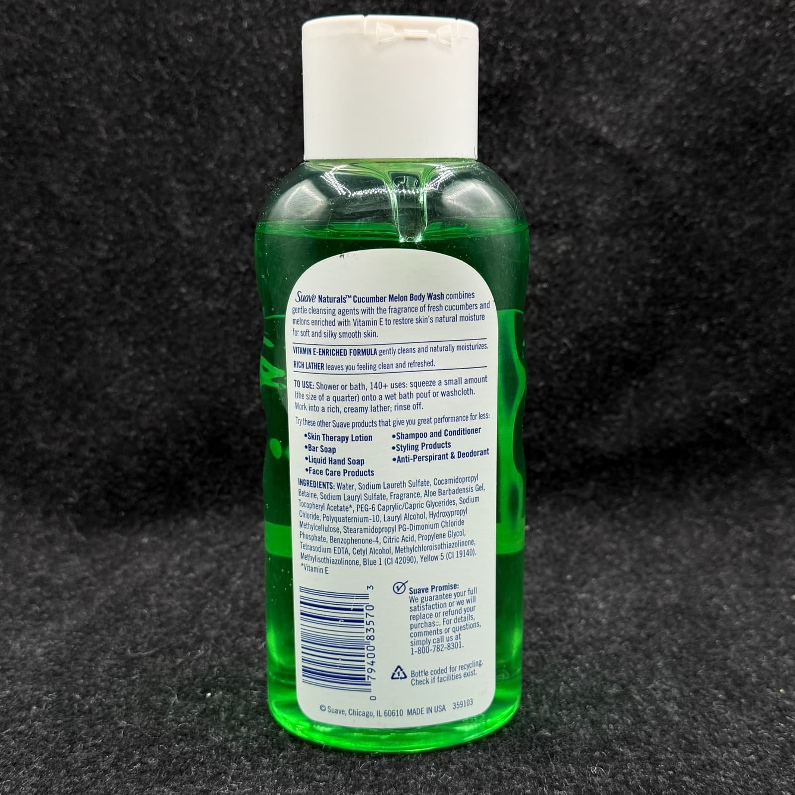 Vintage Suave Naturals Cucumber Melon Body Wash 24 fl oz RARE Discontinued NOS - Thumbnail 4