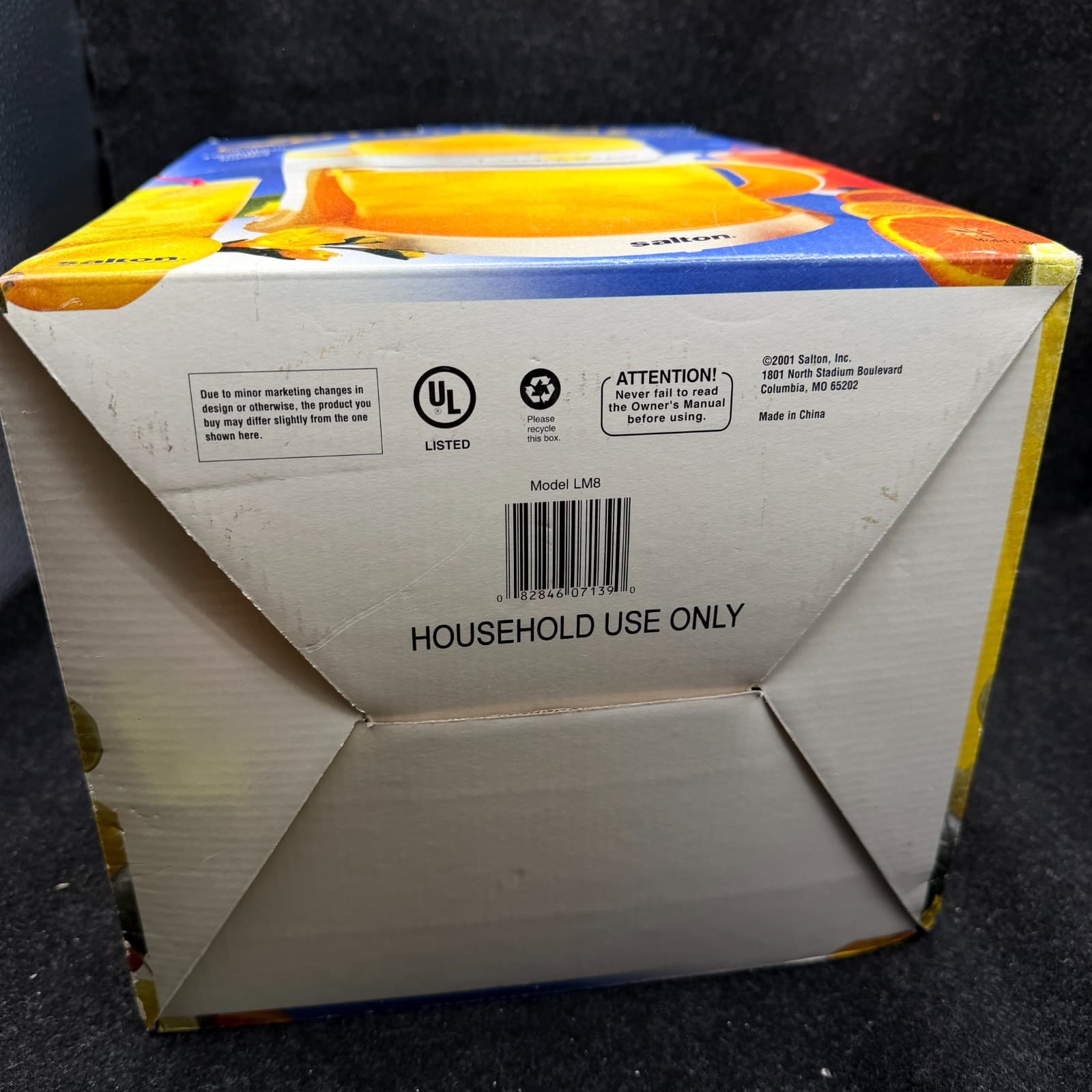 2001 Salton LM8 The Lemonader! Lemonade Maker 2.5 Quart OPEN BOX - Thumbnail 9