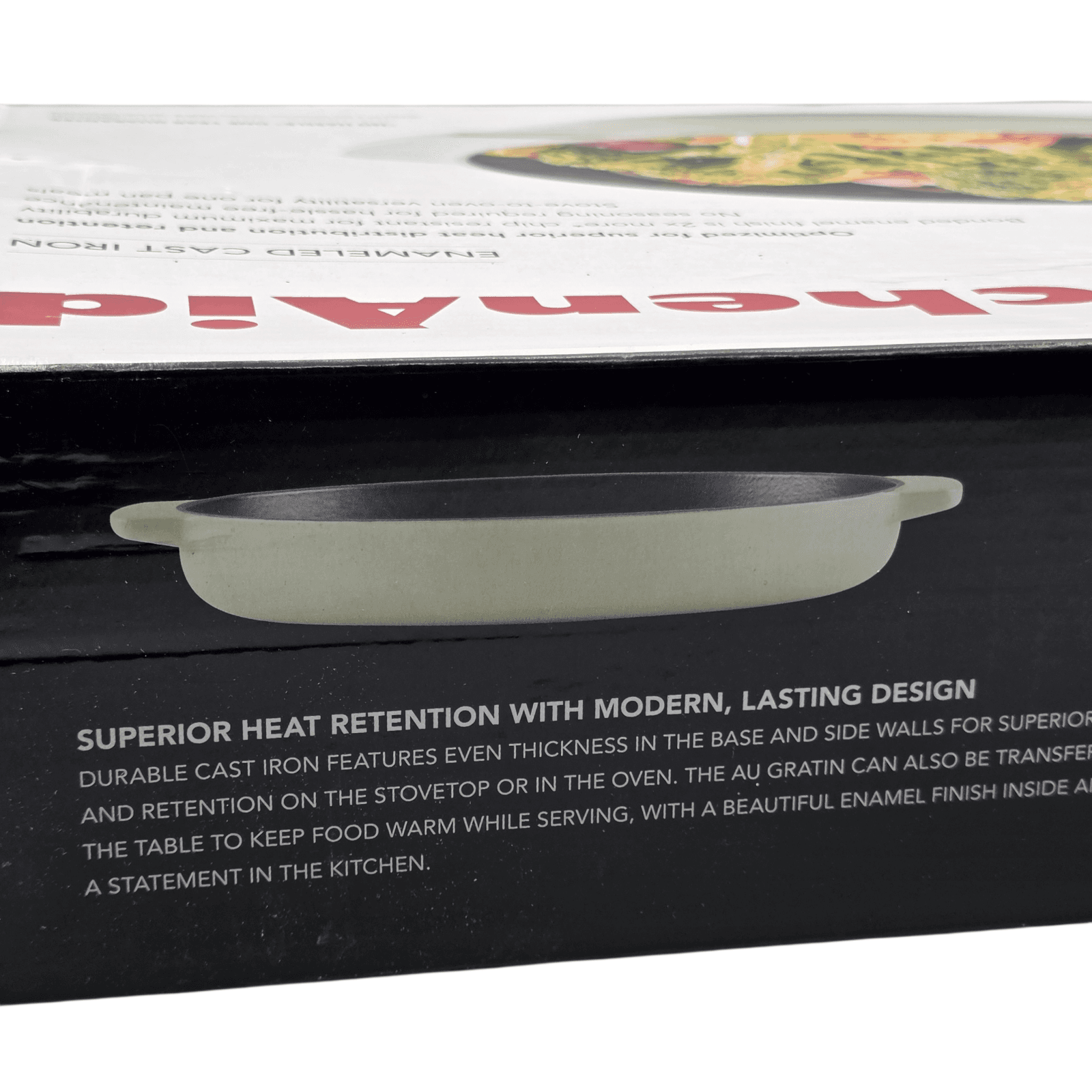 Kitchen Aid Enameled Cast Iron Au Gratin Oval Roasting Pan 2.5 Quart PISTACHIO - Thumbnail 7