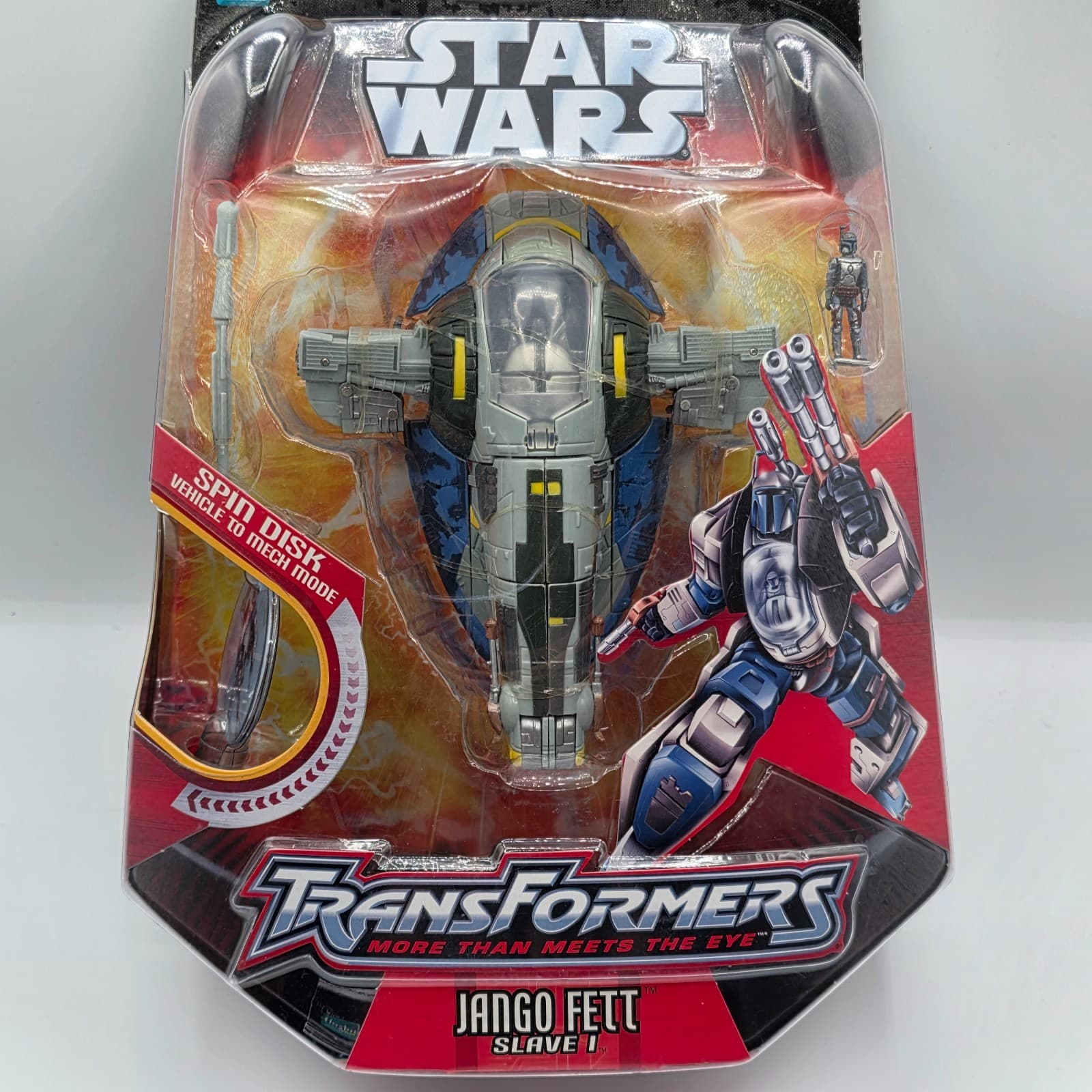 2006 Star Wars Transformers JANGO FETT / SLAVE I Action Figure New in Box - Thumbnail 2