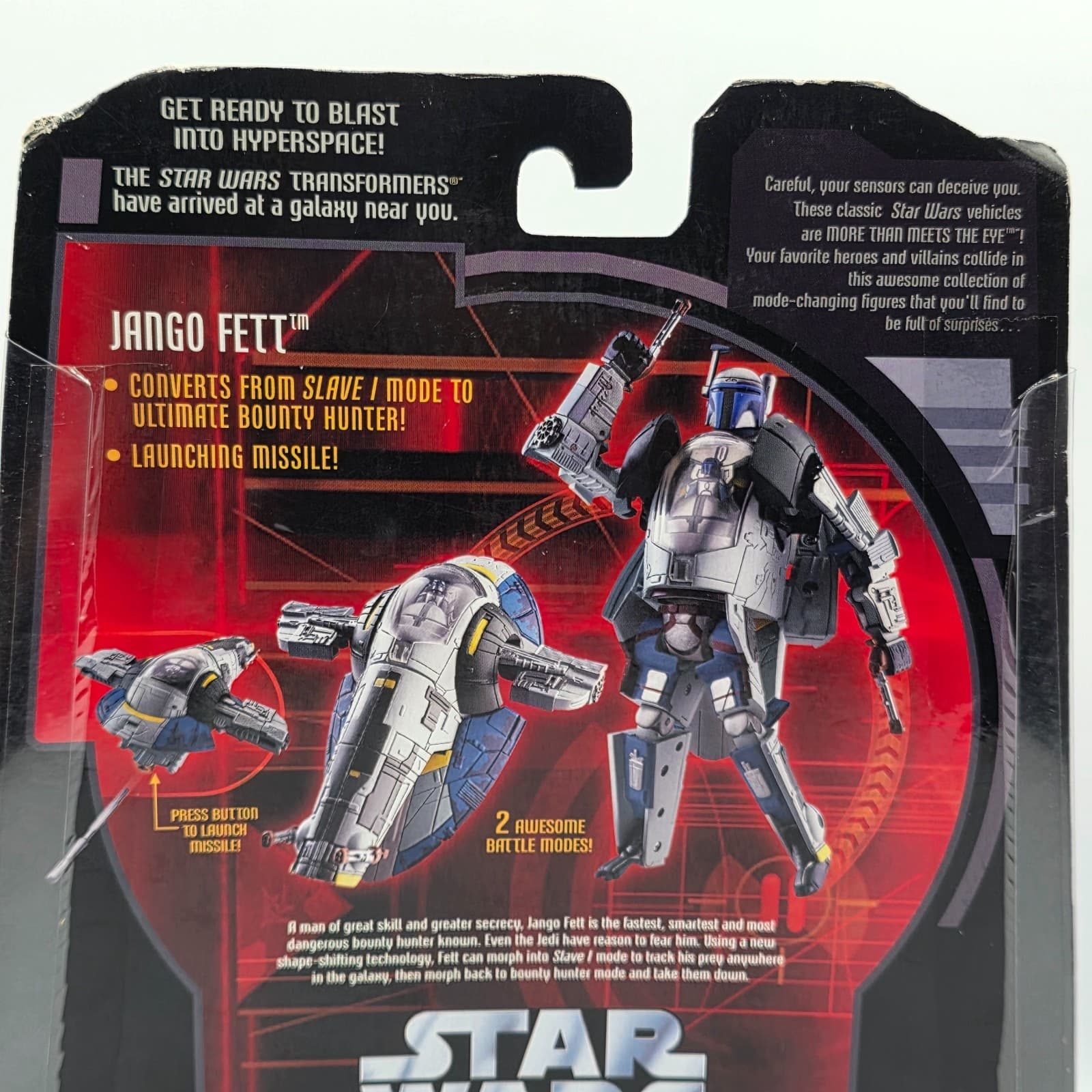 2006 Star Wars Transformers JANGO FETT / SLAVE I Action Figure New in Box - Thumbnail 10