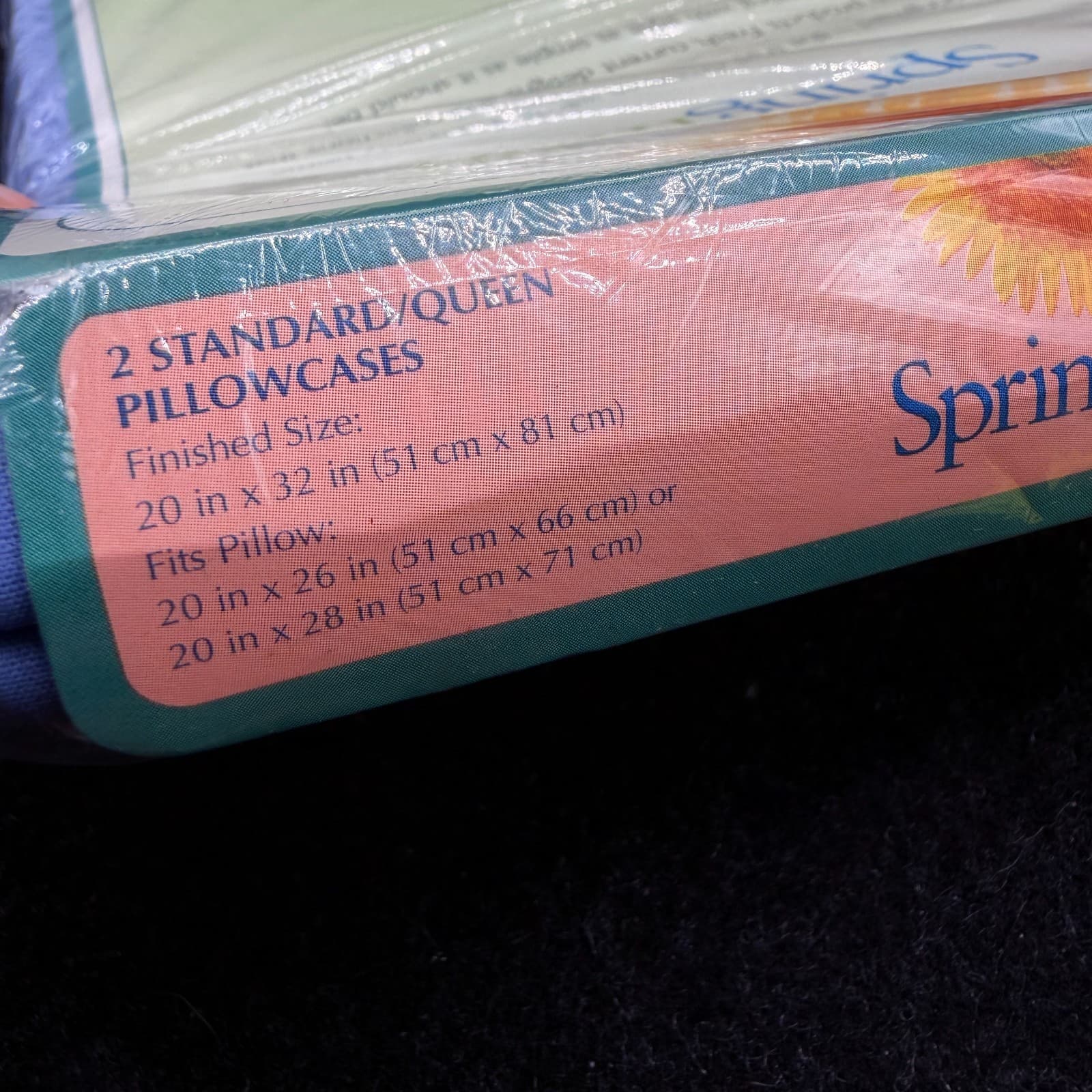 VINTAGE SET OF 2 SPRINGMAID COTTON RICH STANDARD / QUEEN BLUE PILLOWCASES - Thumbnail 8