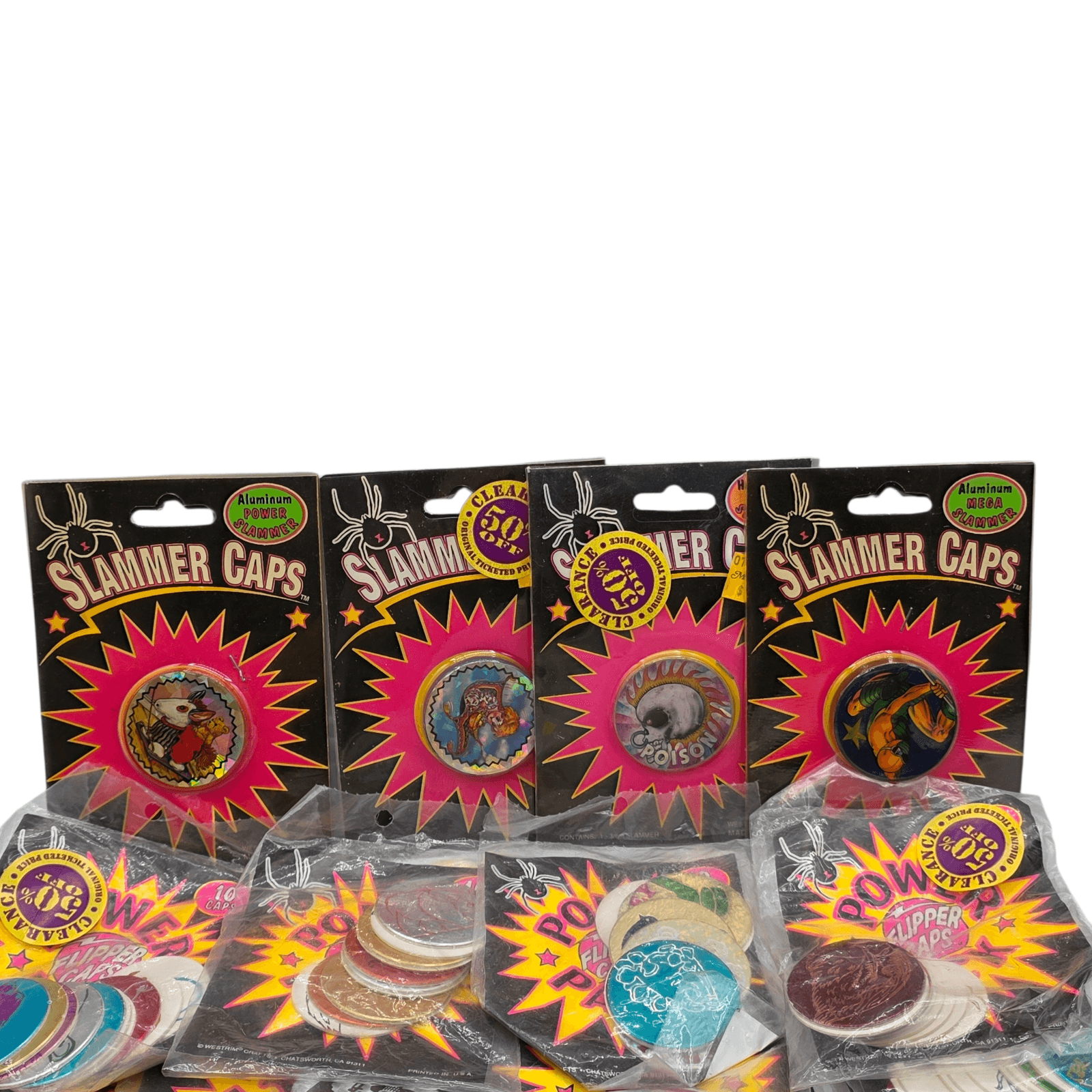 Vintage POGs And Slammers Lot of 29 Milk Caps and Laser Caps OLD STOCK - Thumbnail 6