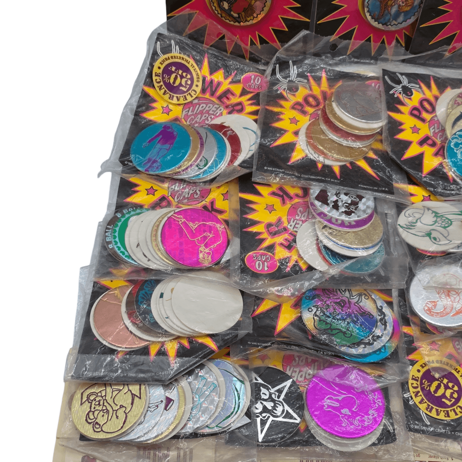 Vintage POGs And Slammers Lot of 29 Milk Caps and Laser Caps OLD STOCK - Thumbnail 5