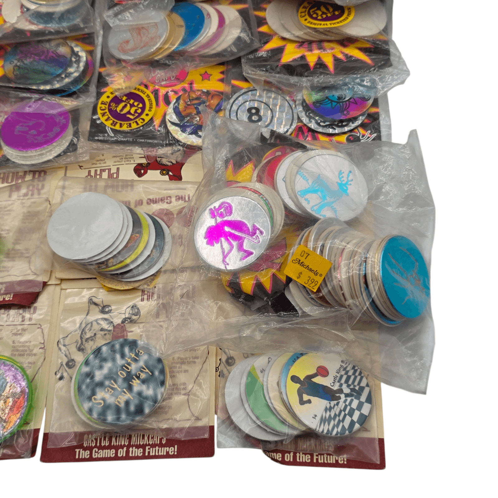 Vintage POGs And Slammers Lot of 29 Milk Caps and Laser Caps OLD STOCK - Thumbnail 3