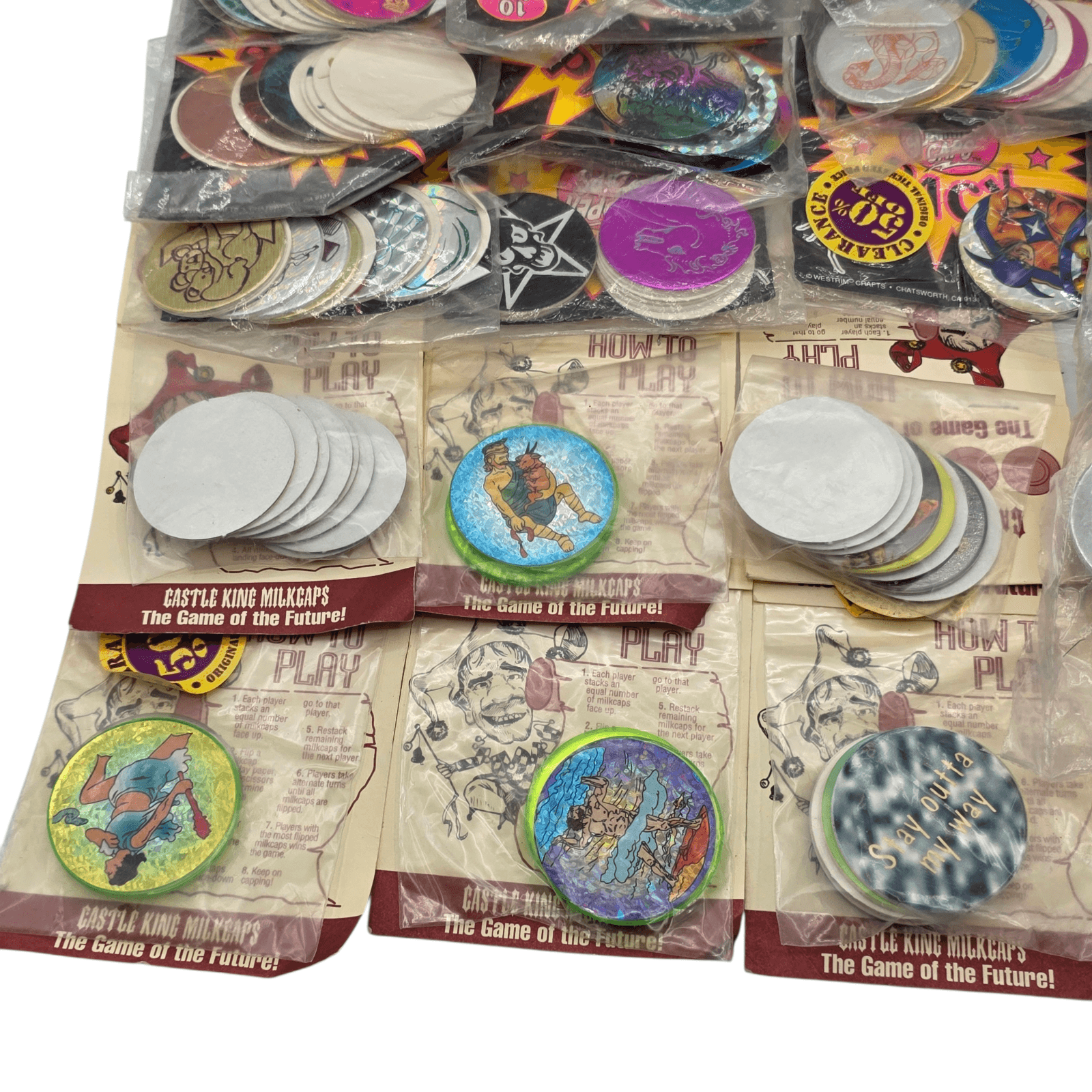 Vintage POGs And Slammers Lot of 29 Milk Caps and Laser Caps OLD STOCK - Thumbnail 2