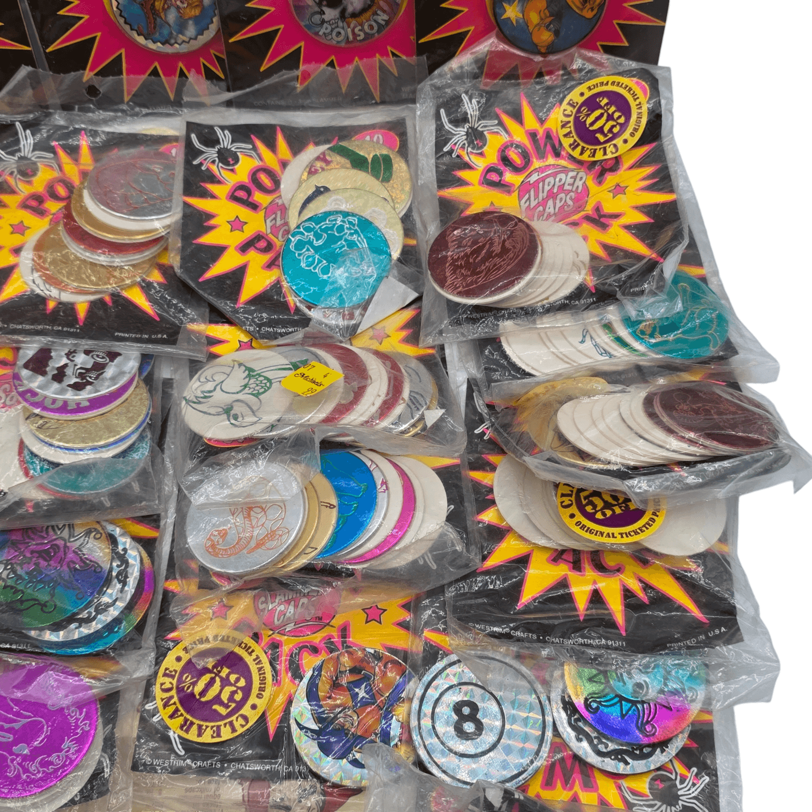 Vintage POGs And Slammers Lot of 29 Milk Caps and Laser Caps OLD STOCK - Thumbnail 4