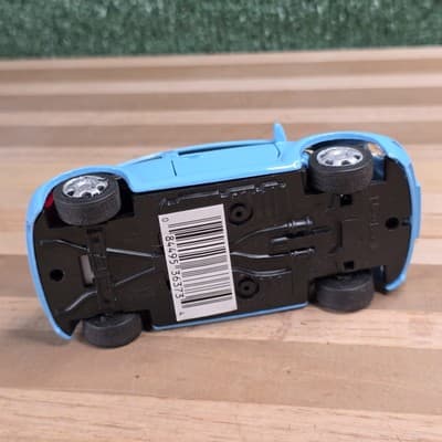 1998 Volkswagen New Beetle New Ray 1:32 Speedy Power Blue Pull Back VW Diecast - Thumbnail 8
