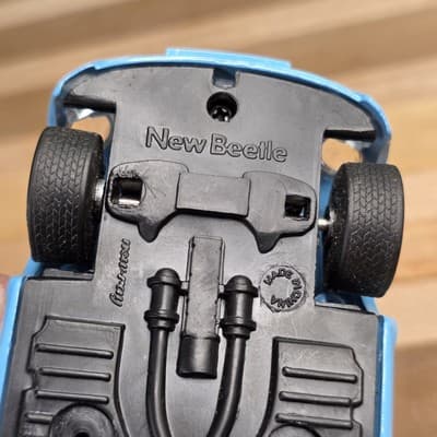 1998 Volkswagen New Beetle New Ray 1:32 Speedy Power Blue Pull Back VW Diecast - Thumbnail 9