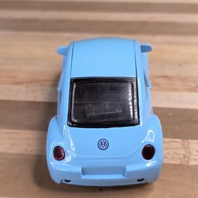 1998 Volkswagen New Beetle New Ray 1:32 Speedy Power Blue Pull Back VW Diecast - Thumbnail 6