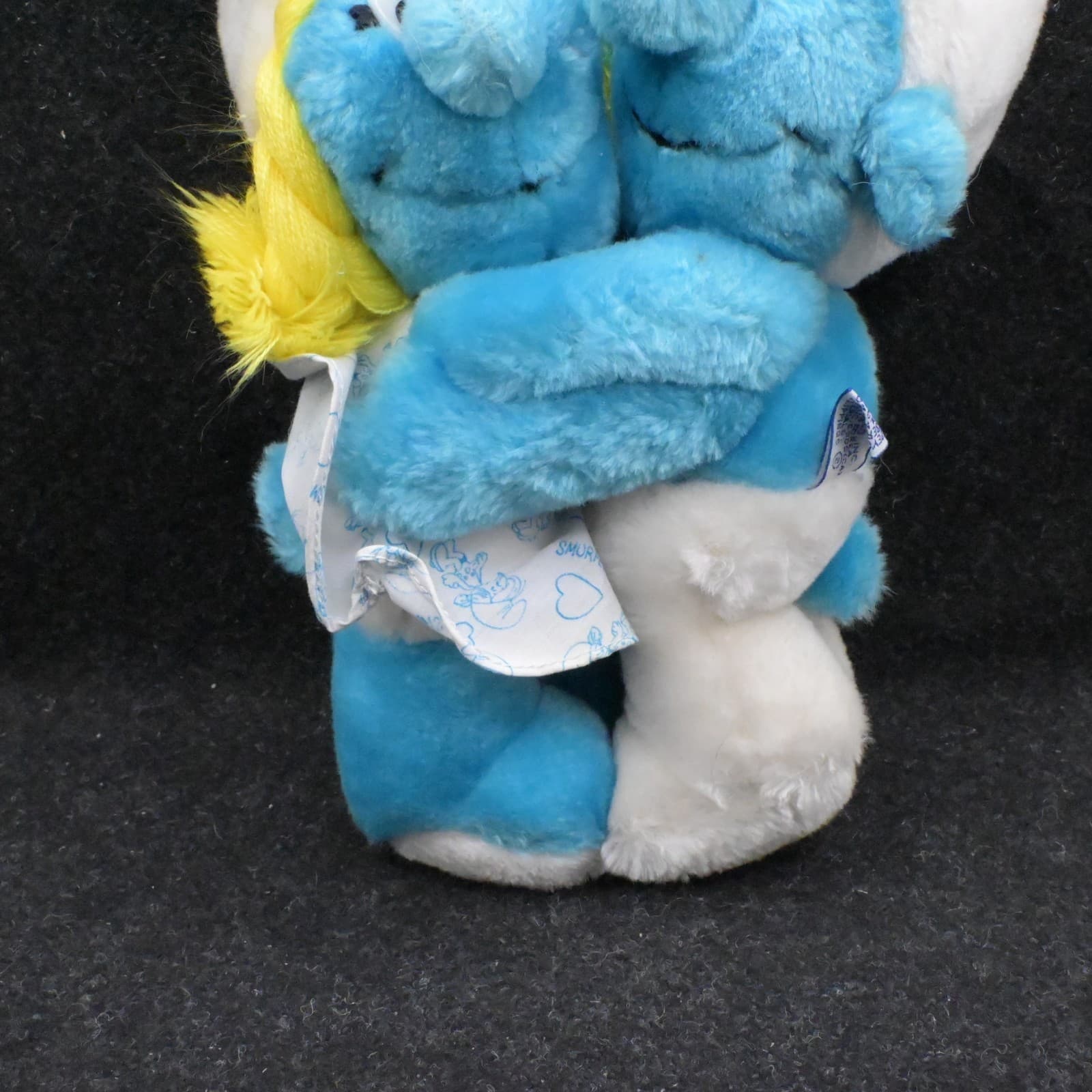 SMURF & SMURFETTE Hugging Dolls Vintage 1982 Ganz Peyo - Thumbnail 3