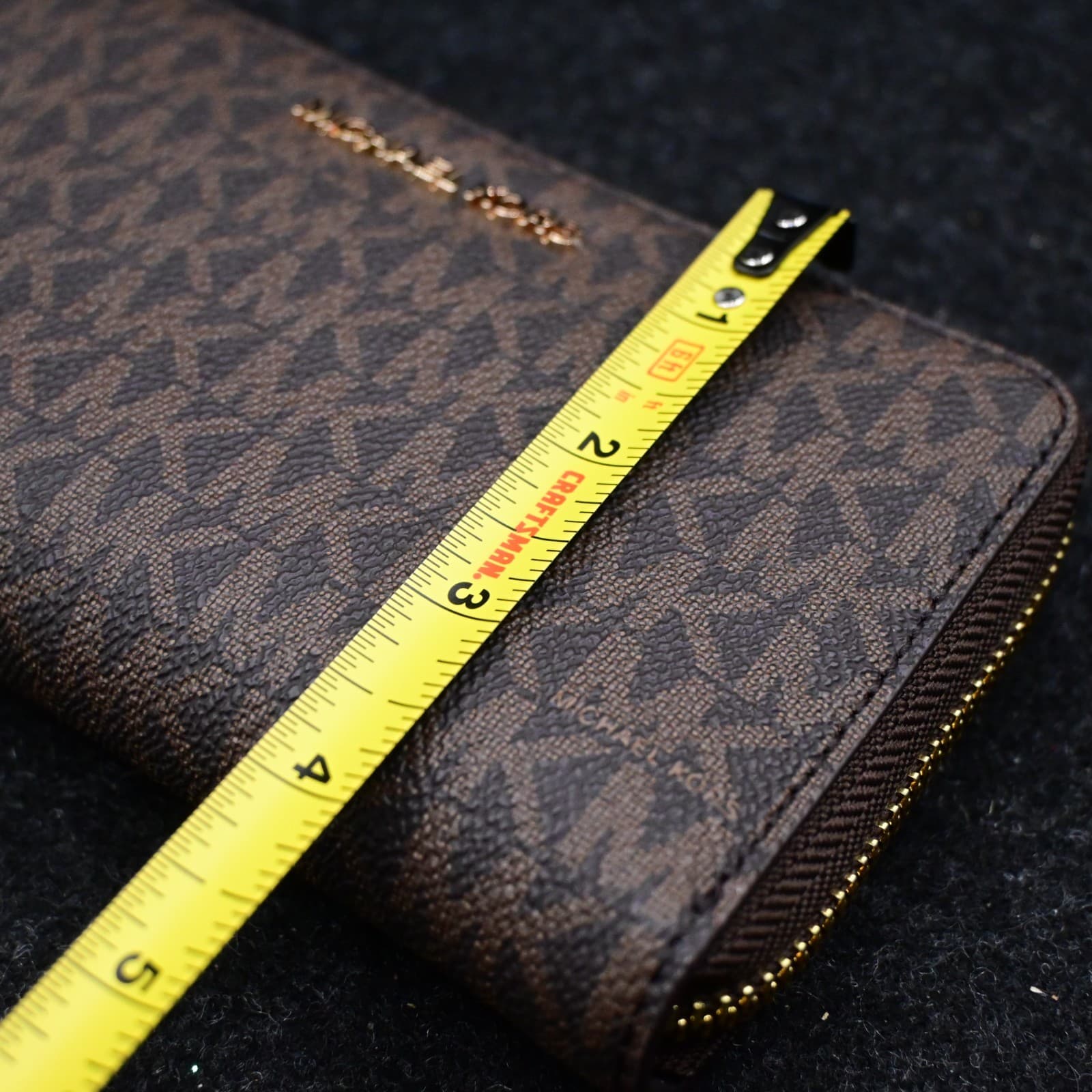 Michael Kors Jet Set Travel Multifunction Large Phone Case Wallet MK Brown - Thumbnail 12