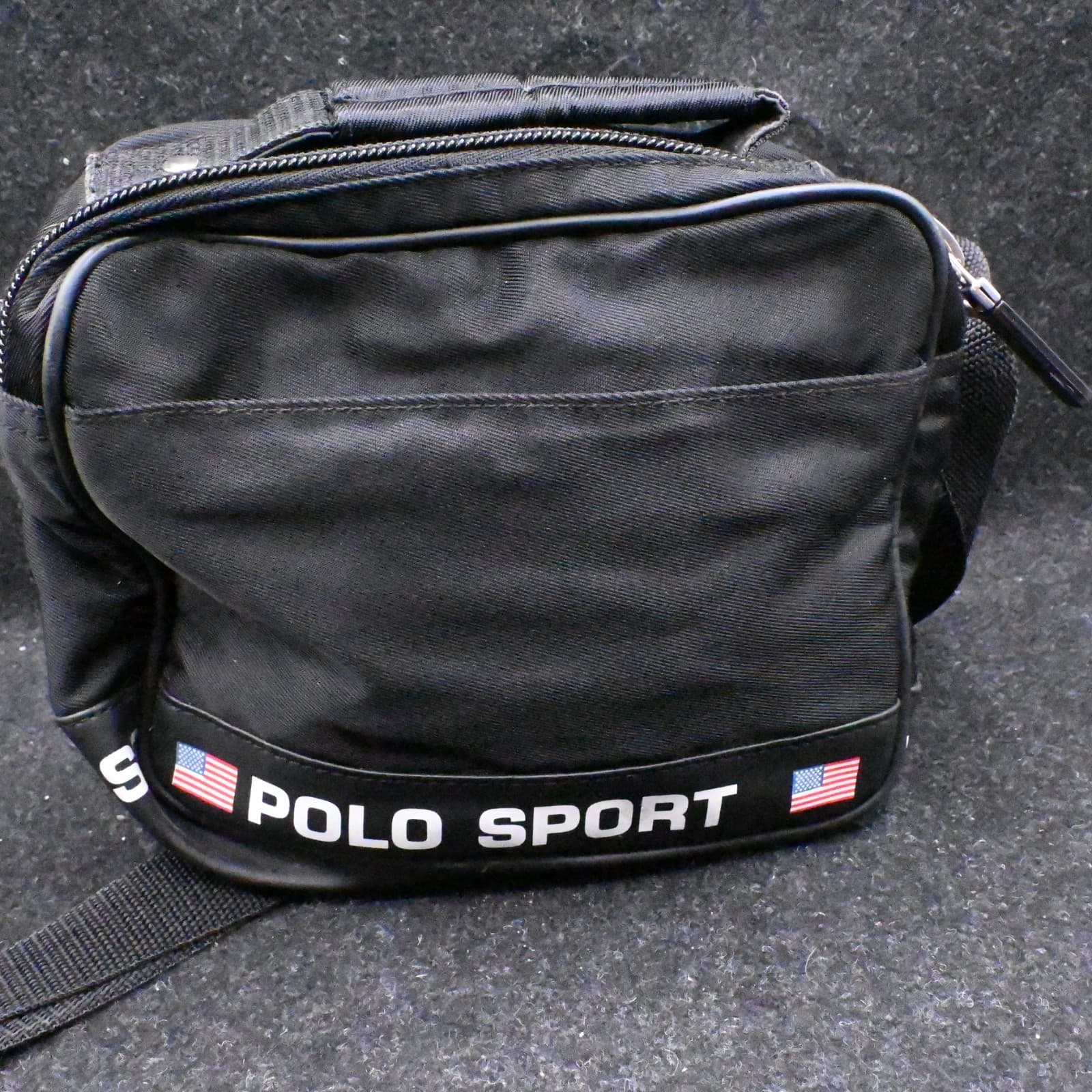 Vintage Polo Sport Ralph Lauren Black Crossbody/ Messenger, 🇺🇸 & Olympics Pull - Thumbnail 9