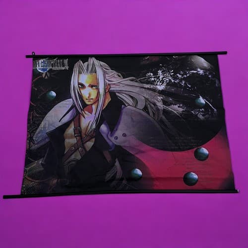 Vintage Final Fantasy VII Advent Children Sephiroth Wall Scroll Poster 45.5"x32"