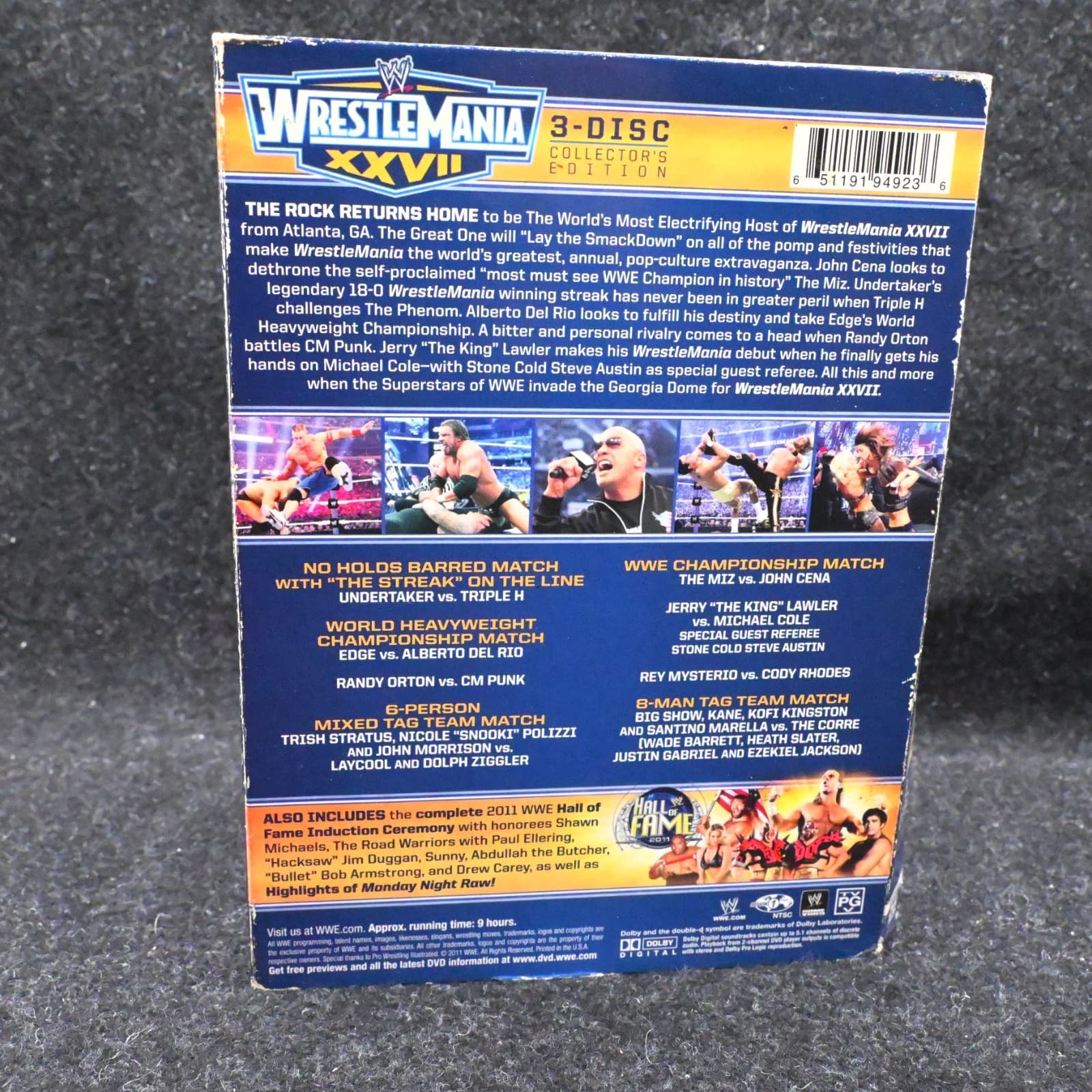WWE: Wrestlemania XXVII DVD 2011 2-Disc Set Championship Match Miz Vs Cena - Thumbnail 2