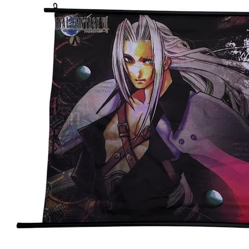 Vintage Final Fantasy VII Advent Children Sephiroth Wall Scroll Poster 45.5"x32" - Thumbnail 4
