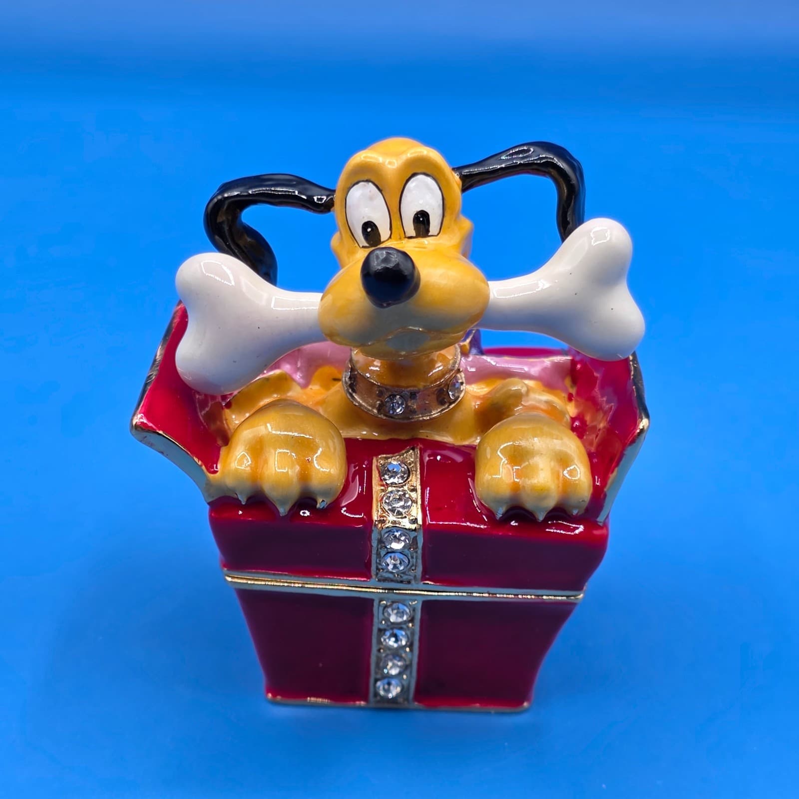 DEPT 56 DISNEY PLUTO'S SPECIAL TREAT JEWELED BOX COLLECTION SEALED - NEW in BOX - Thumbnail 2