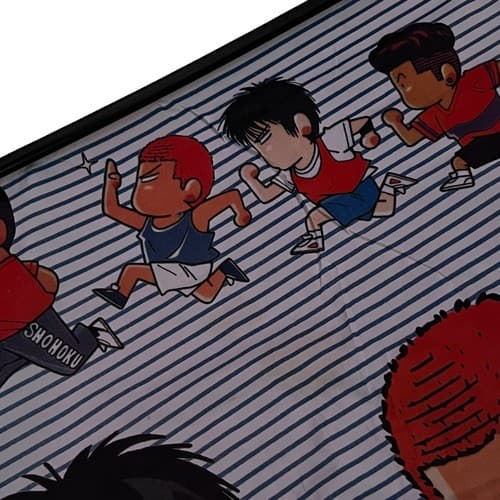 Vintage SLAM DUNK Shohoku High School Rare Anime Wall Fabric Scroll 45"x31" Rare - Thumbnail 7