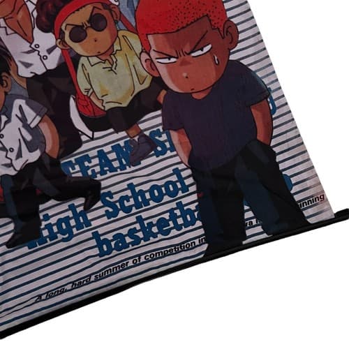 Vintage SLAM DUNK Shohoku High School Rare Anime Wall Fabric Scroll 45"x31" Rare - Thumbnail 4