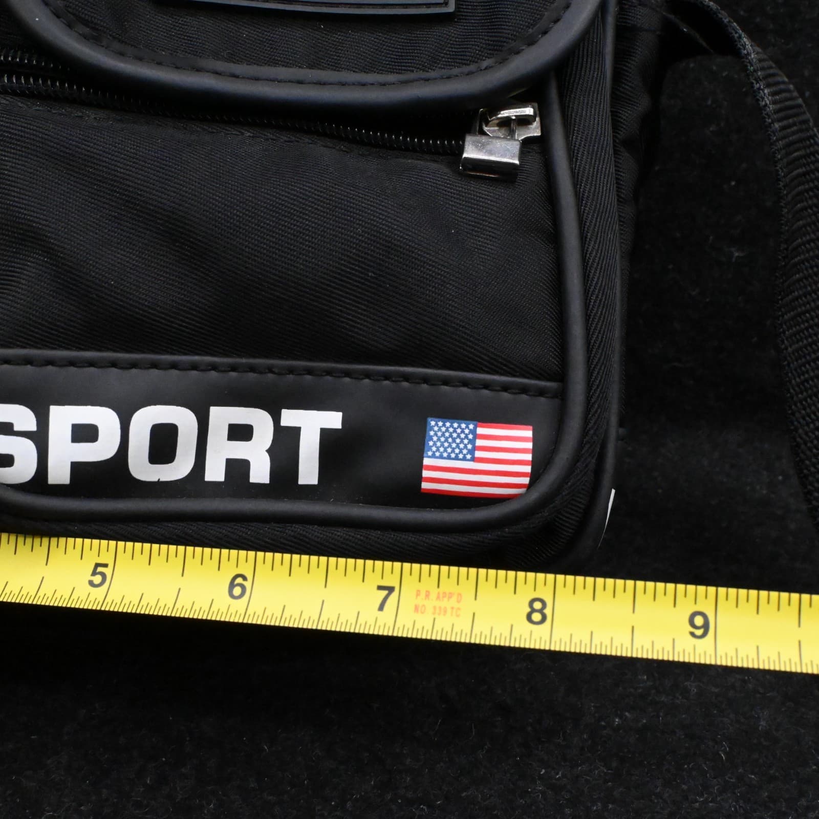 Vintage Polo Sport Ralph Lauren Black Crossbody/ Messenger, 🇺🇸 & Olympics Pull - Thumbnail 4
