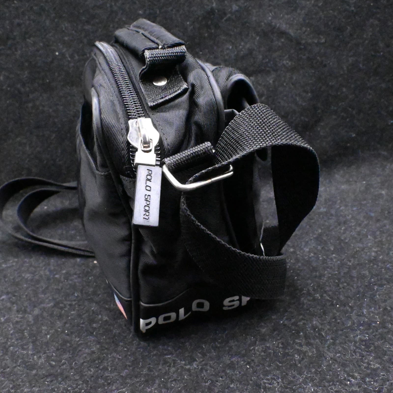 Vintage Polo Sport Ralph Lauren Black Crossbody/ Messenger, 🇺🇸 & Olympics Pull - Thumbnail 10