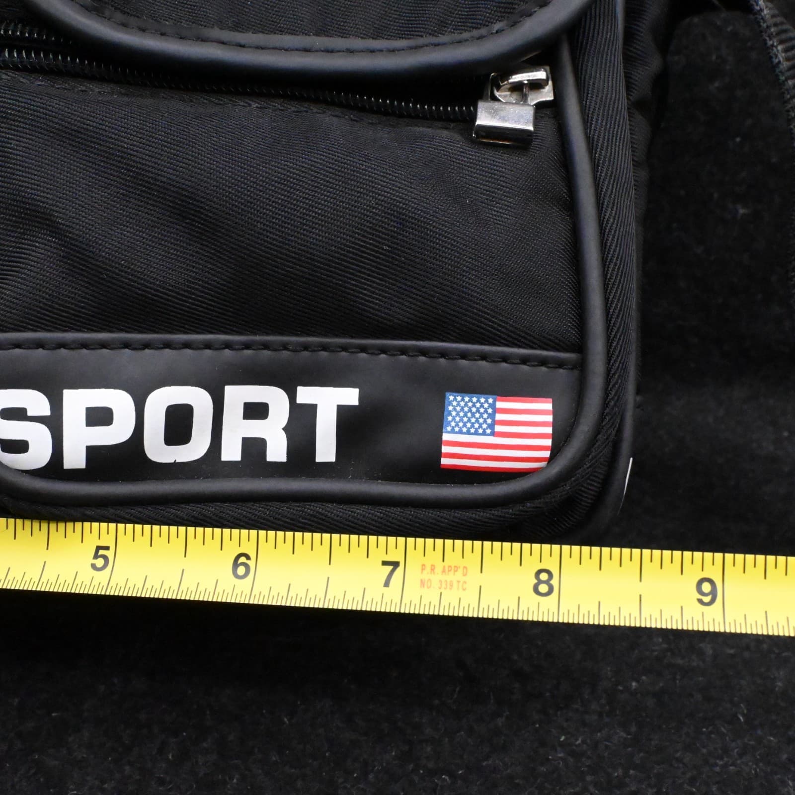 Vintage Polo Sport Ralph Lauren Black Crossbody/ Messenger, 🇺🇸 & Olympics Pull - Thumbnail 5