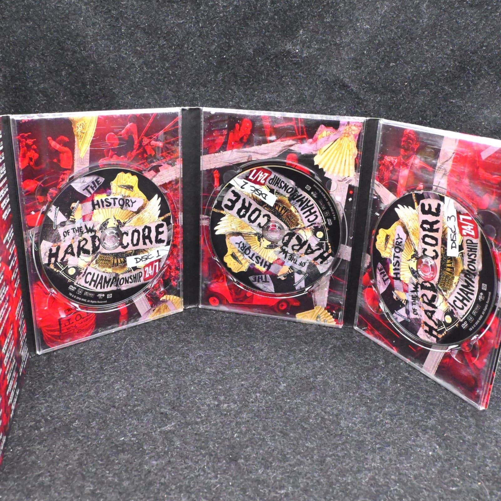 WWE WWF Wrestling DVD -The History of the Hardcore Championship 24/7 -3 Disc Set - Thumbnail 4