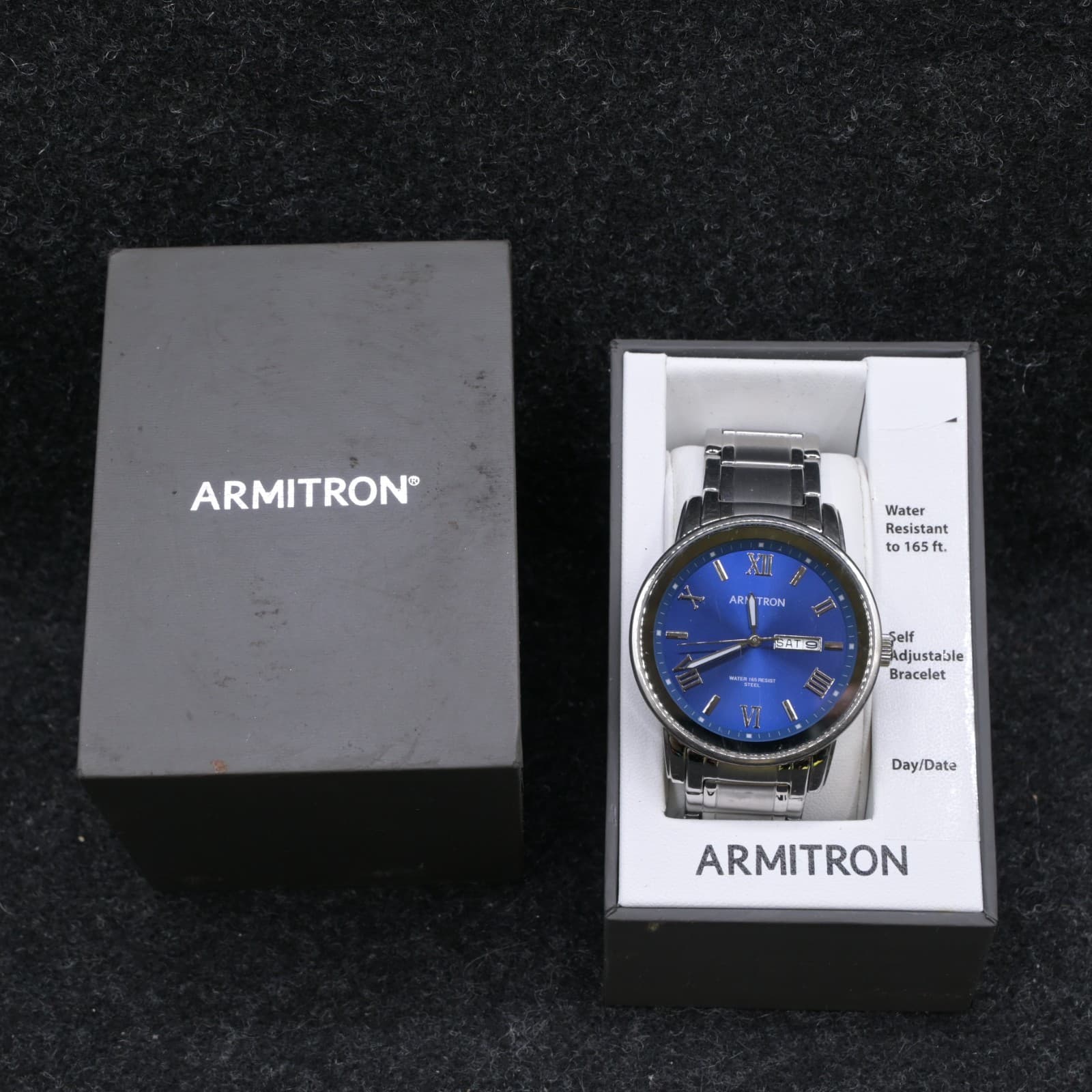 Armitron watch ,PC33 20/4935sv,blue dial with day/date, clasp band - Thumbnail 3