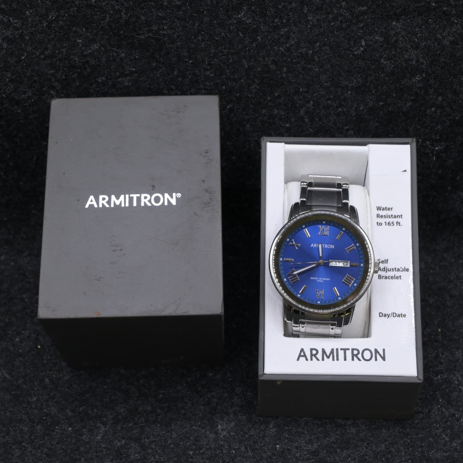 Armitron watch ,PC33 20/4935sv,blue dial with day/date, clasp band - Thumbnail 2