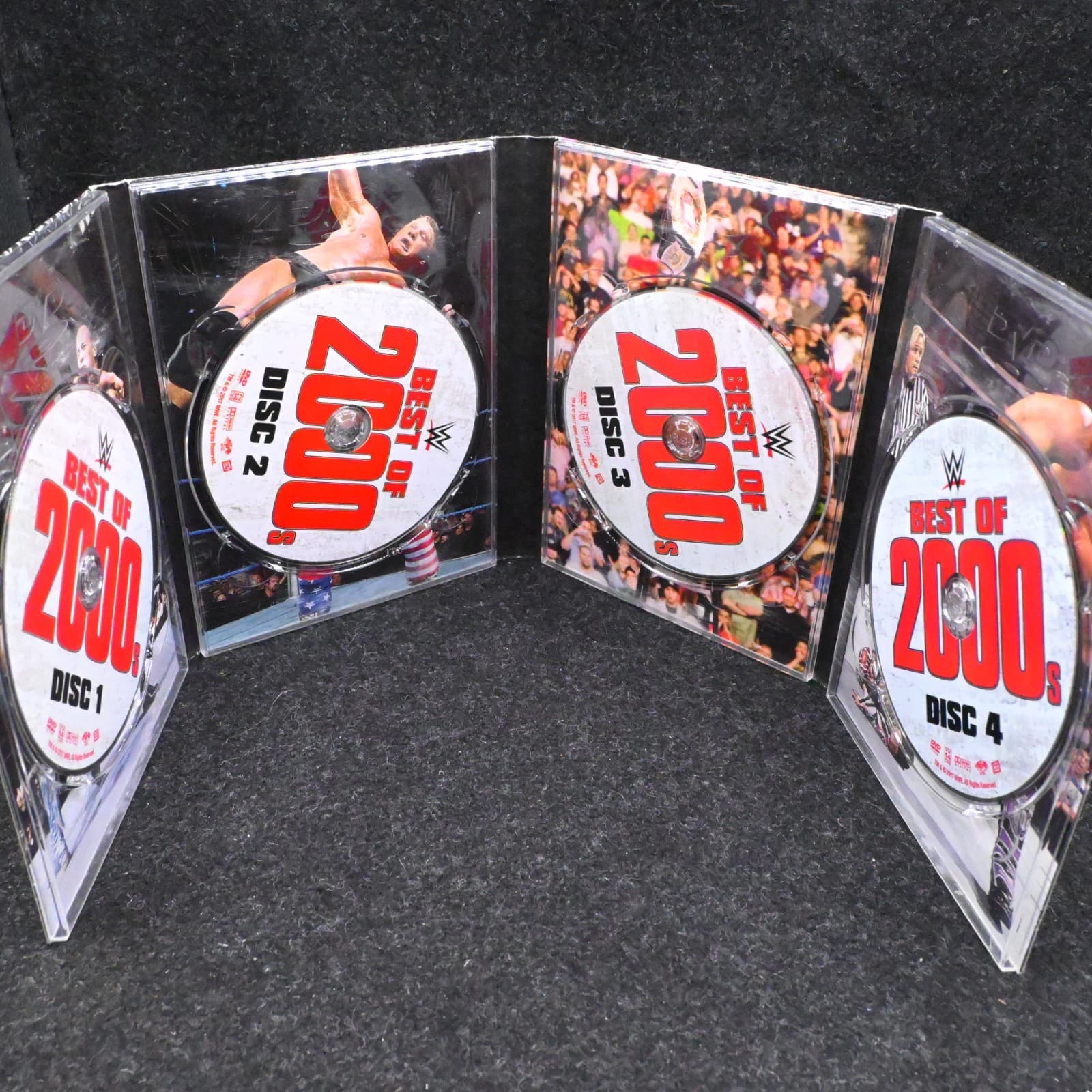 WWE: Best of 2000s 4 Disc DVD Set Complete Clean Discs Tested Works Great - Thumbnail 4