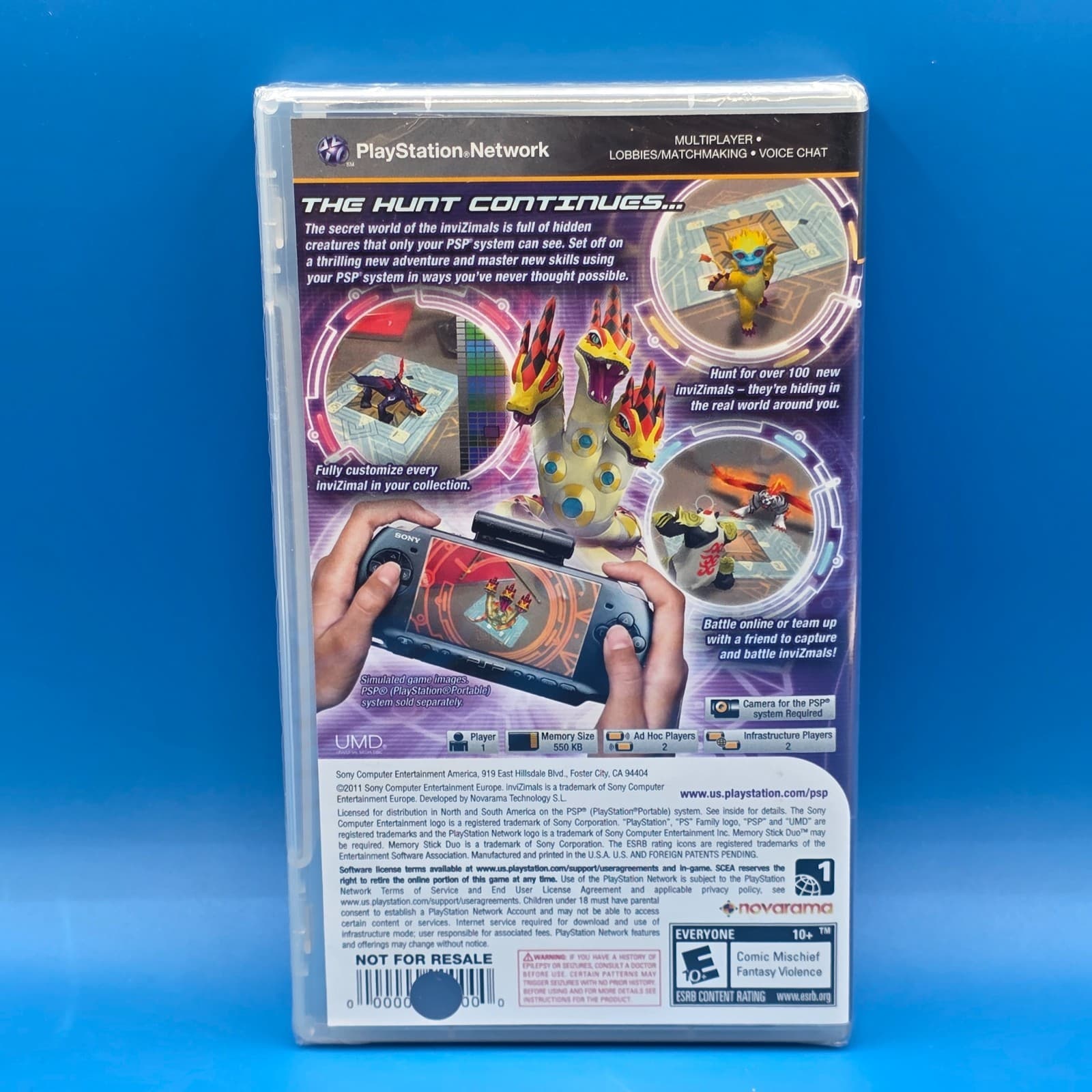 Invizimals: Shadow Zone (Sony PSP, 2011) New Sealed NFR Punched Barcode - Thumbnail 2