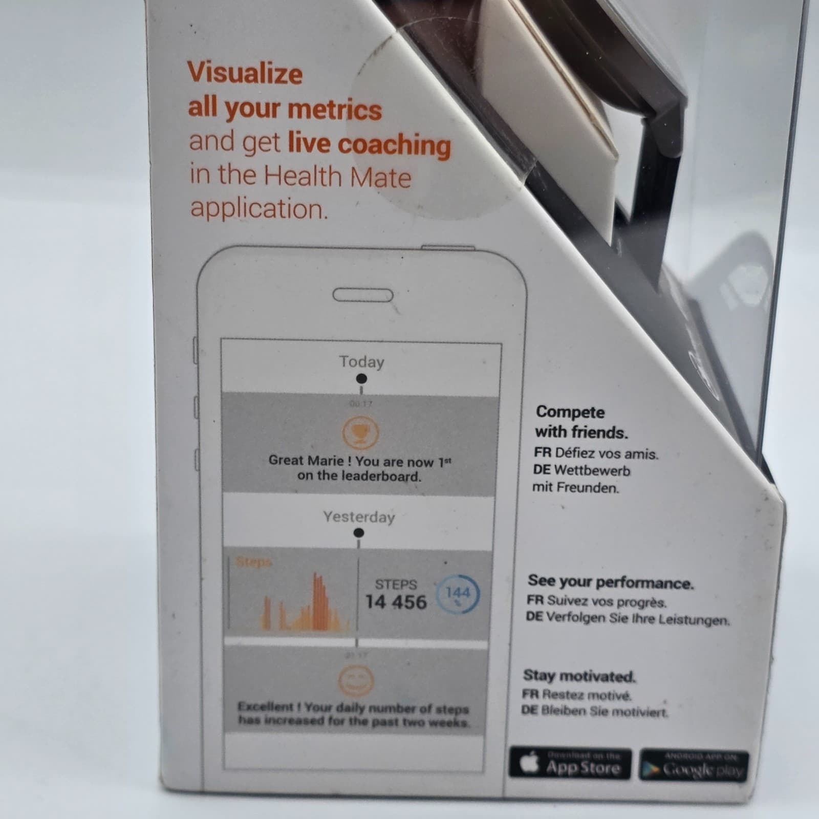 Withings Track Activity & Sleep HWA01 Shark Grey Activite Pop - Thumbnail 6