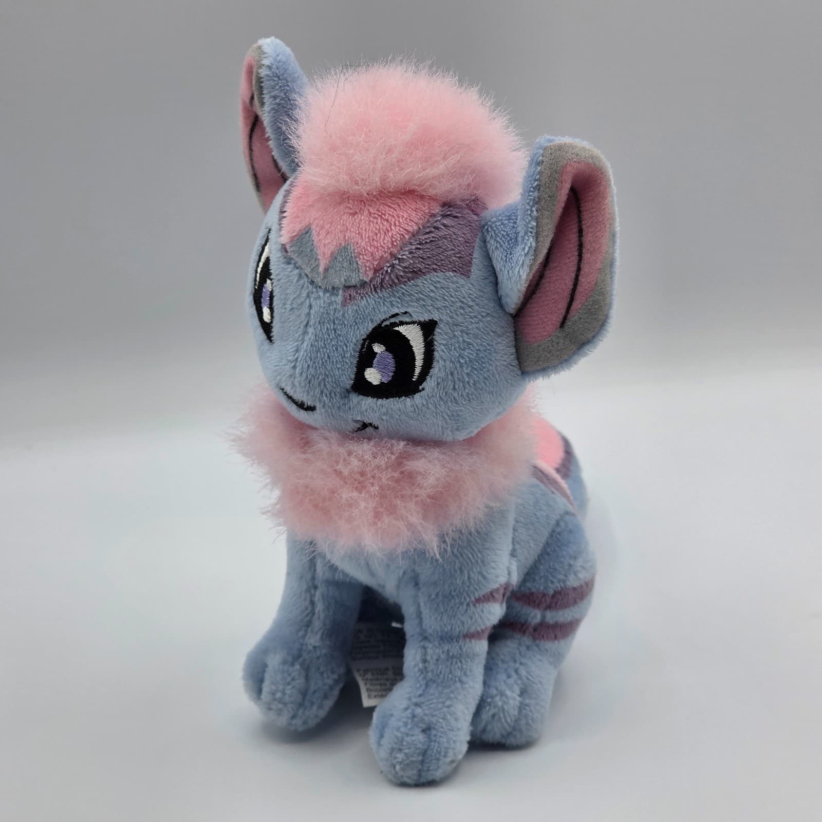 Rare Neopets Striped Xweetok Plush Stuffed Animal Blue and Pink 5” No Code - Thumbnail 3