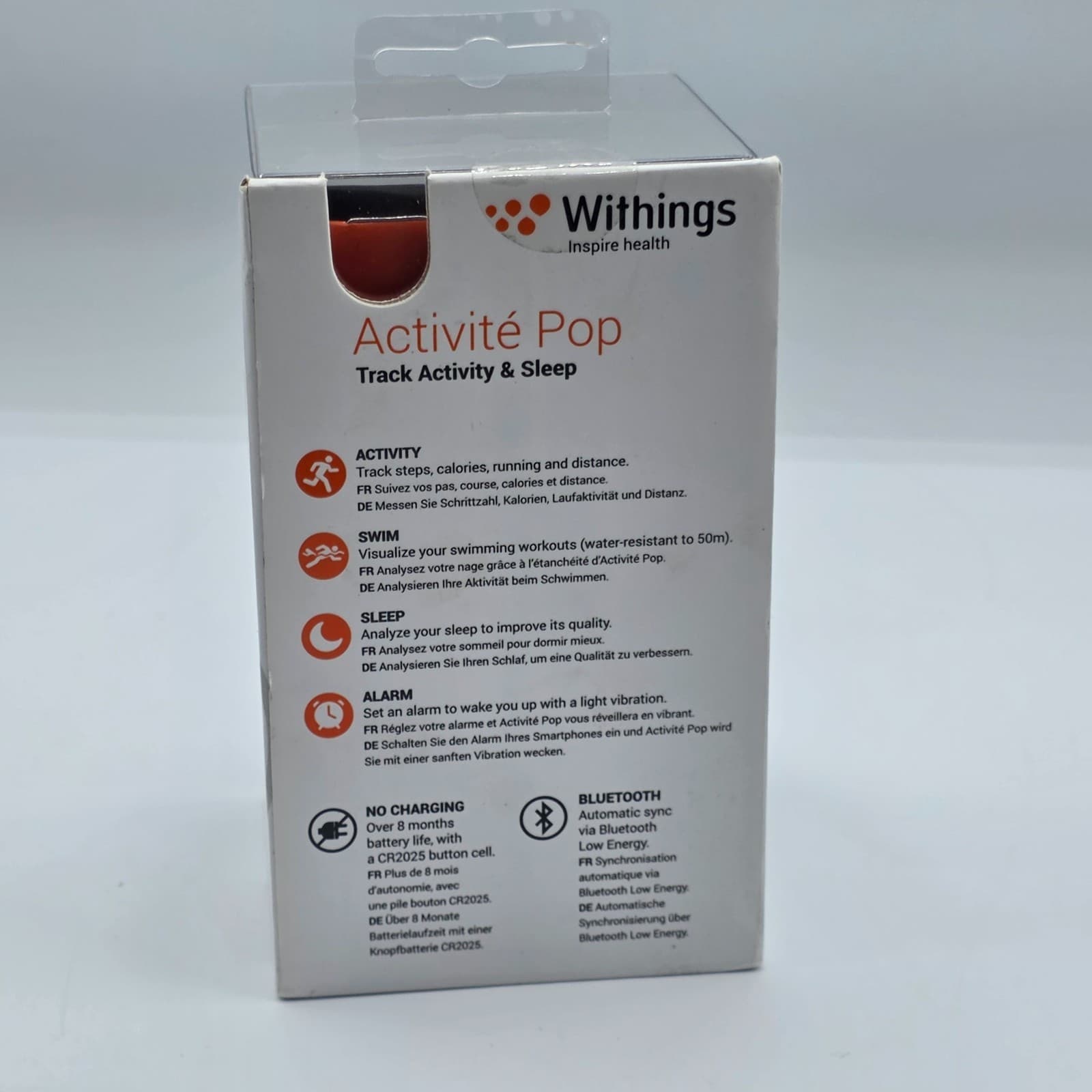 Withings Track Activity & Sleep HWA01 Shark Grey Activite Pop - Thumbnail 7
