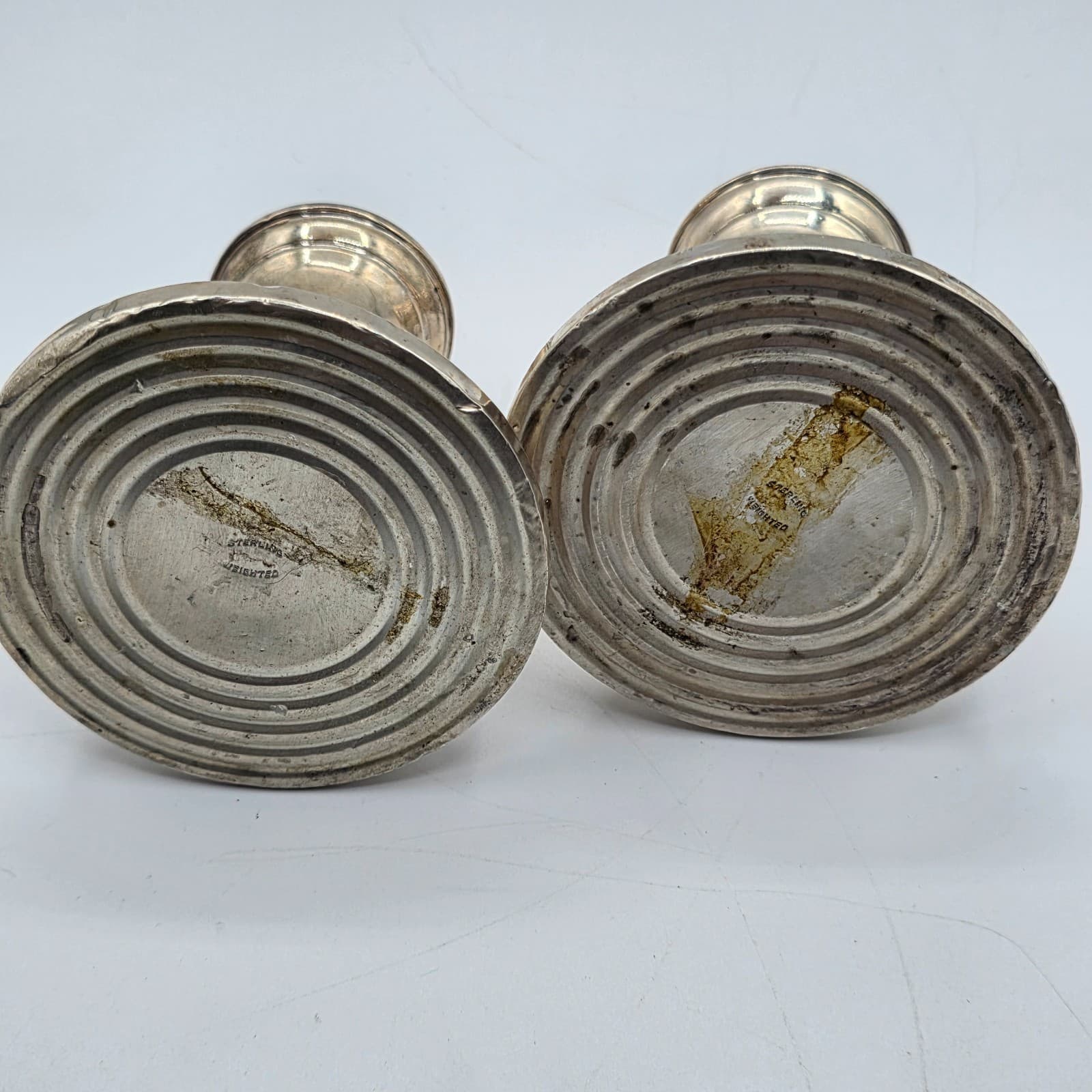 Vintage Sterling Silver International weighted Candlestick Set 3.25" - Thumbnail 5
