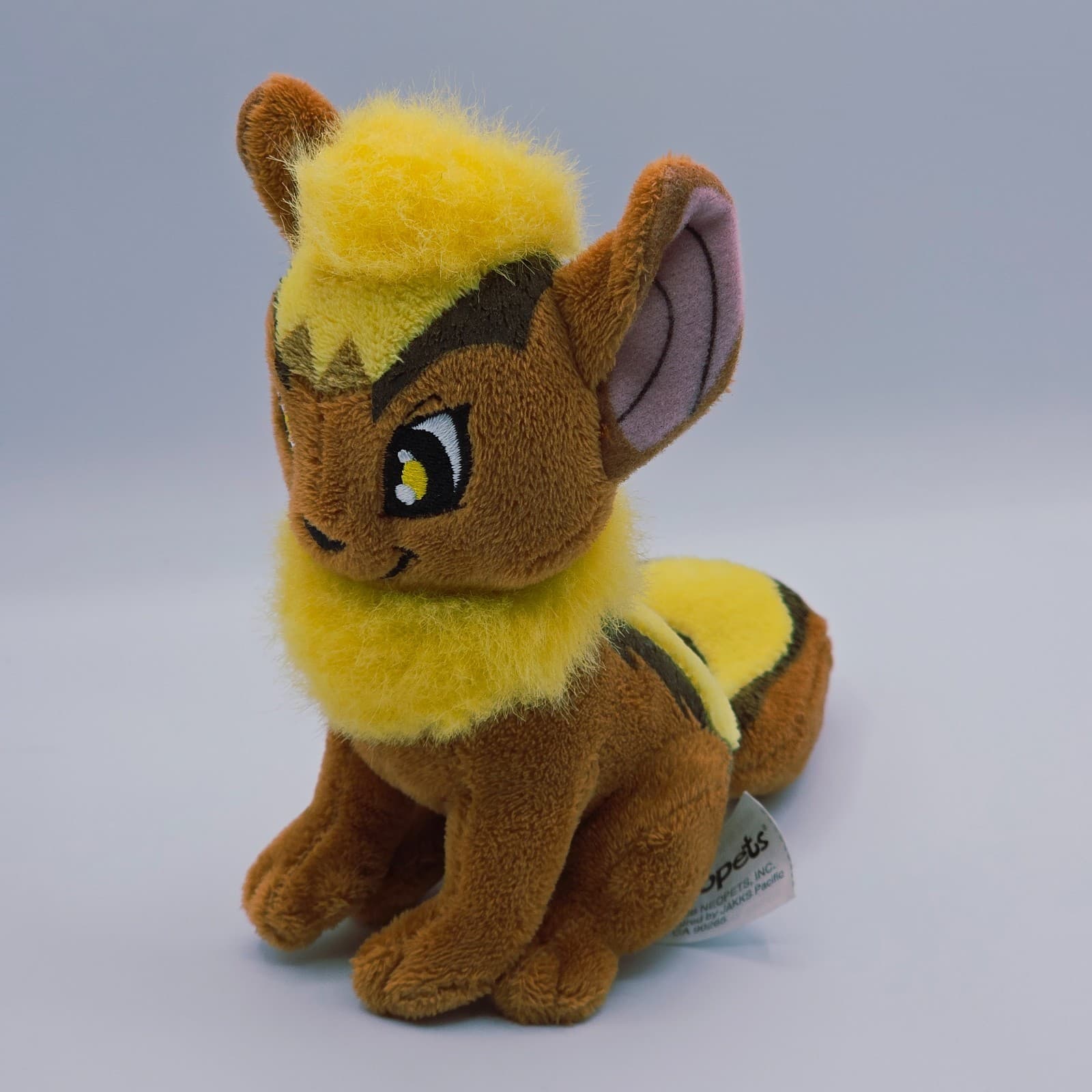 Vintage Neopets : Keyquest Brown Yellow Xweetok Plush 6" Stuffed Toy 2008 - Thumbnail 7